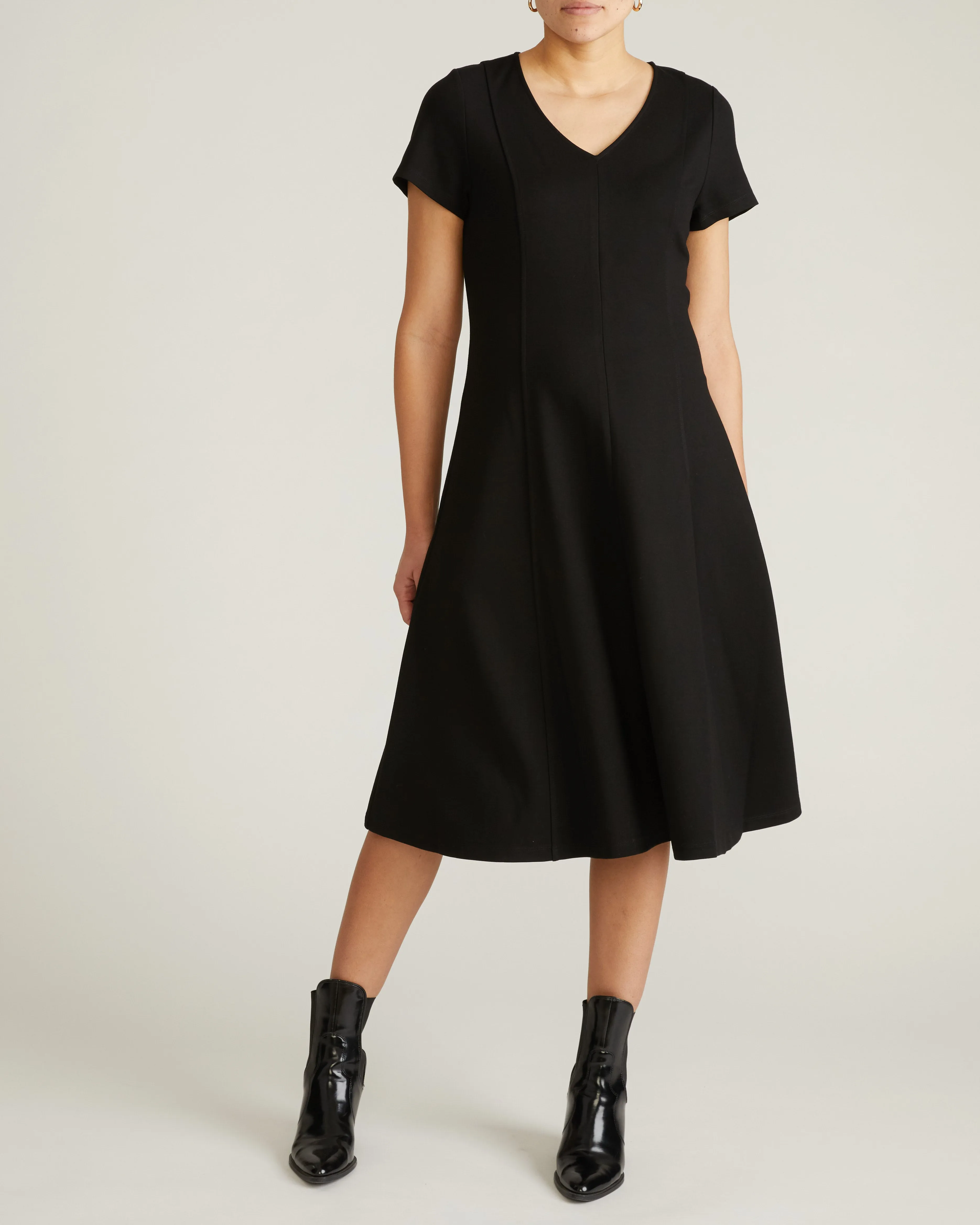 Lucinda Ponte Dress - Black sold by Universal Standard product image thumbnail 3