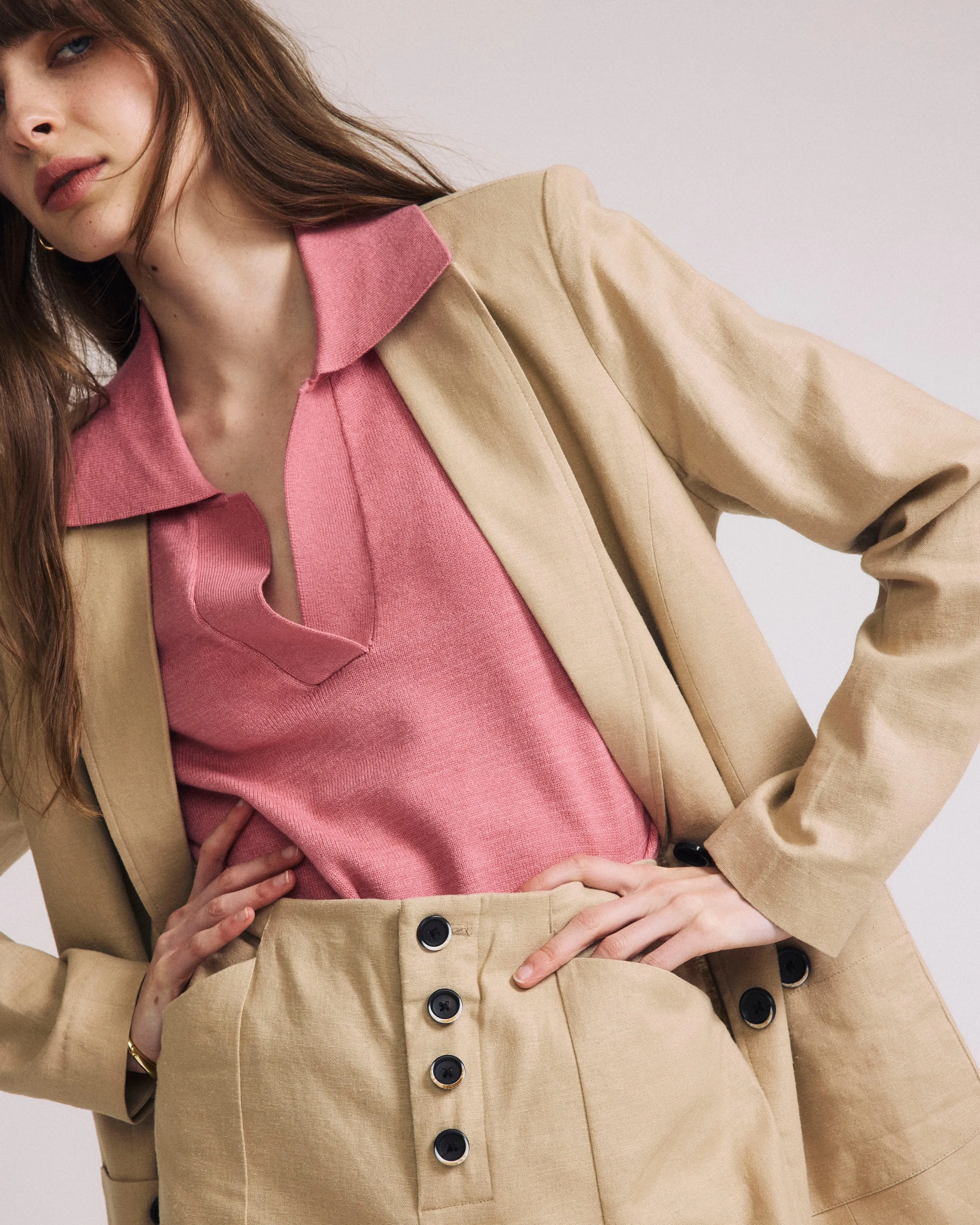 Savvy Fine Knit Short Sleeve Polo Sweater - Virginia Rose sold by Universal Standard