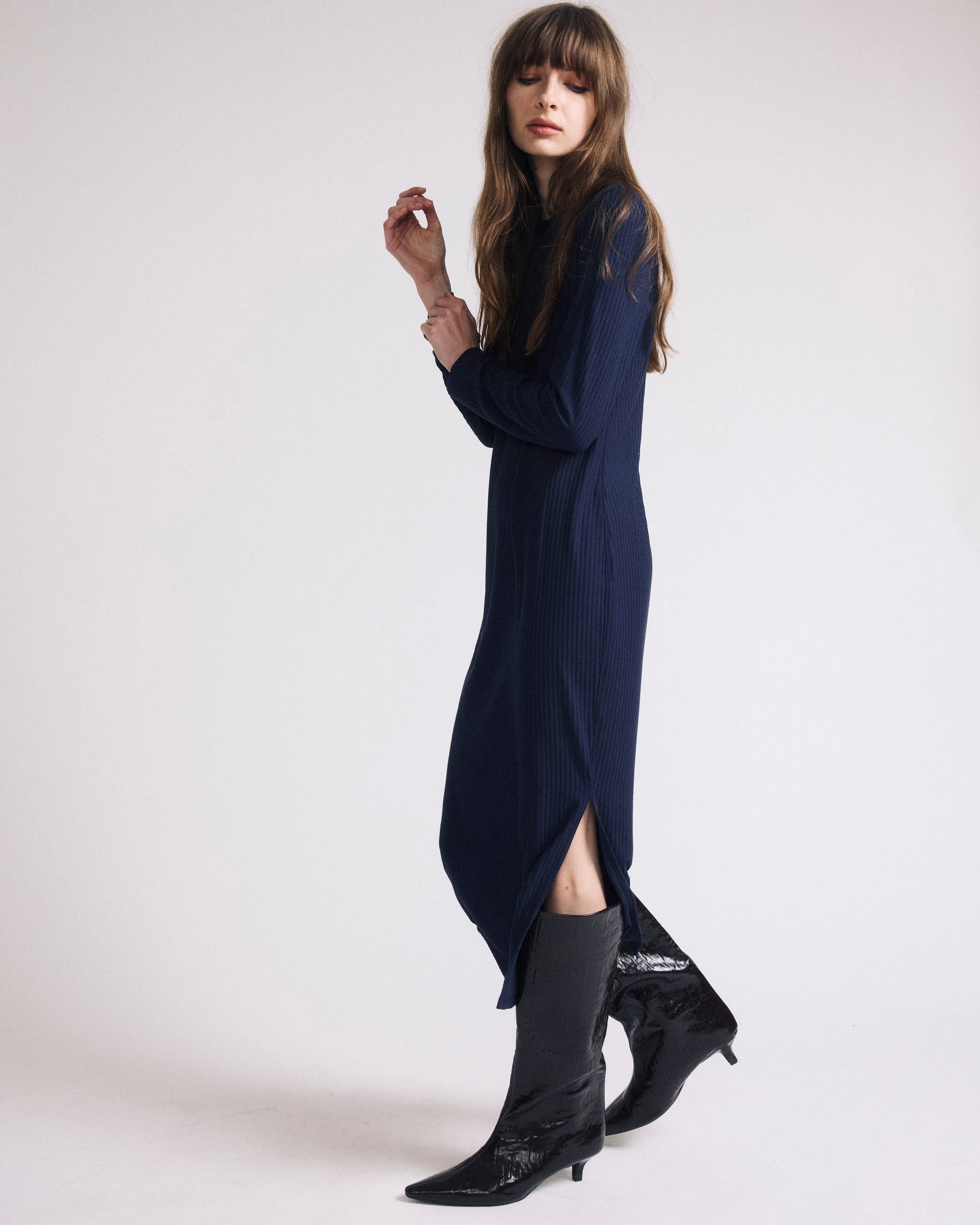 Xenia Ribbed Dress - Midnight sold by Universal Standard product image thumbnail 2