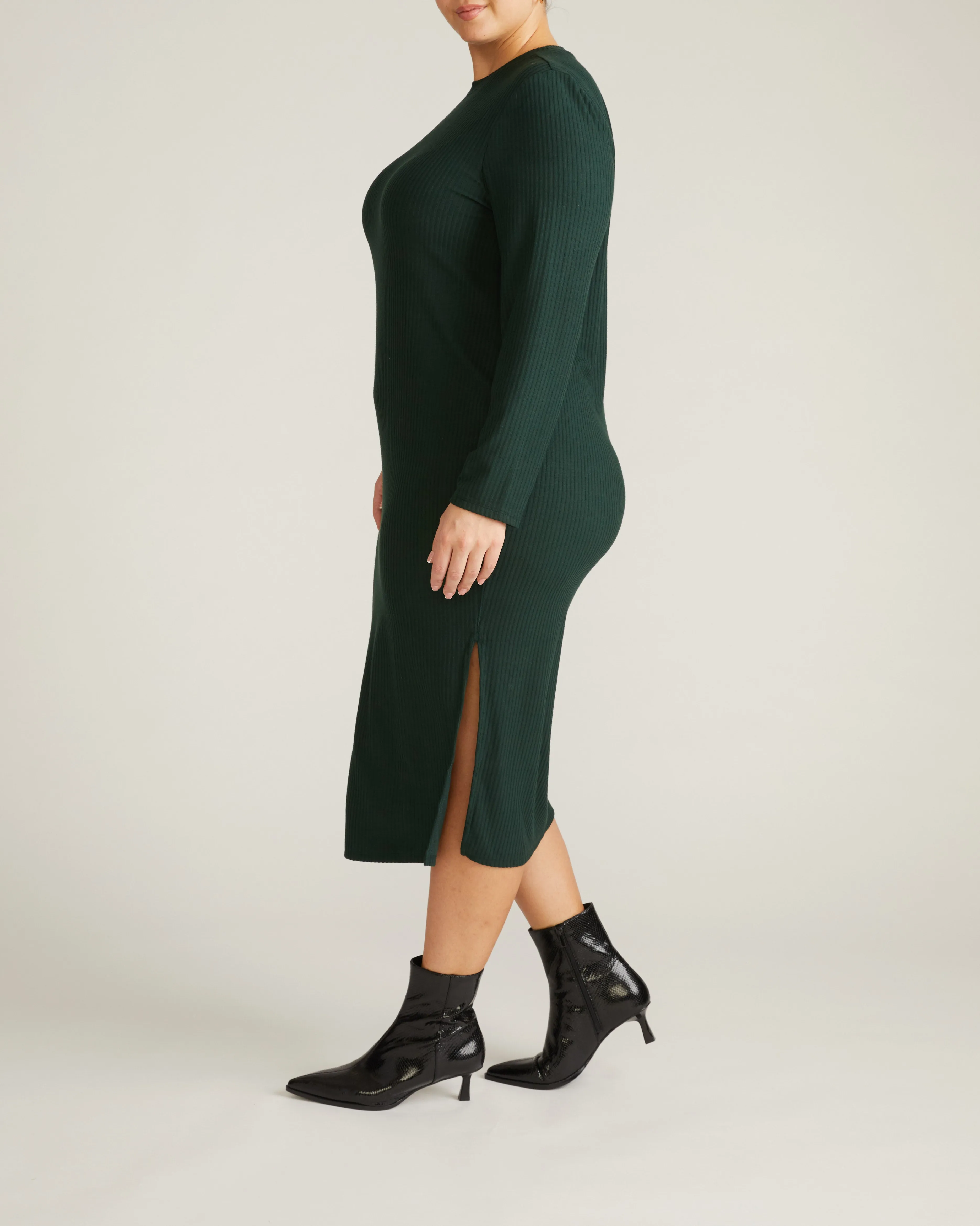 Xenia Ribbed Dress - Forest Green sold by Universal Standard product image thumbnail 5