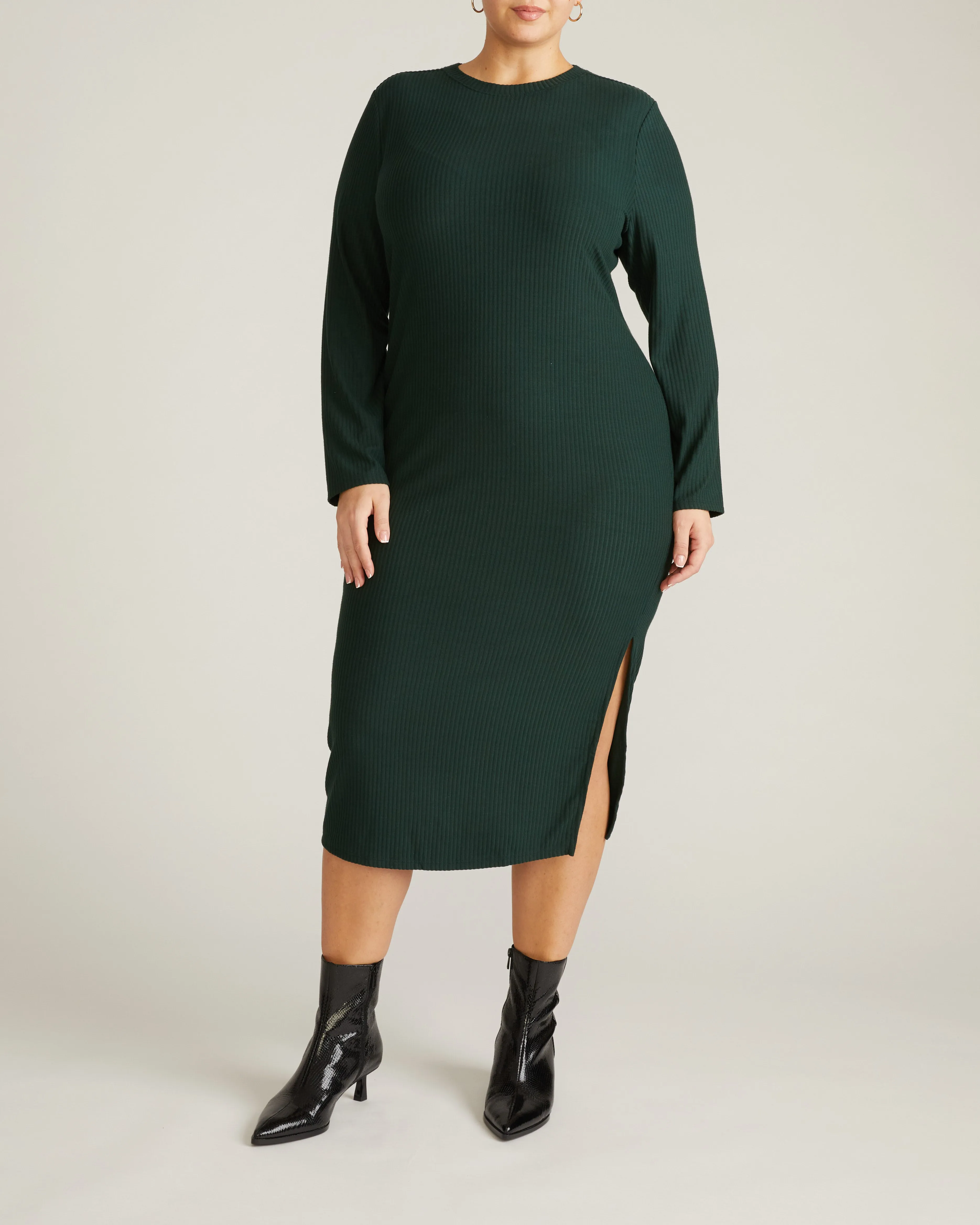 Xenia Ribbed Dress - Forest Green sold by Universal Standard product image thumbnail 4