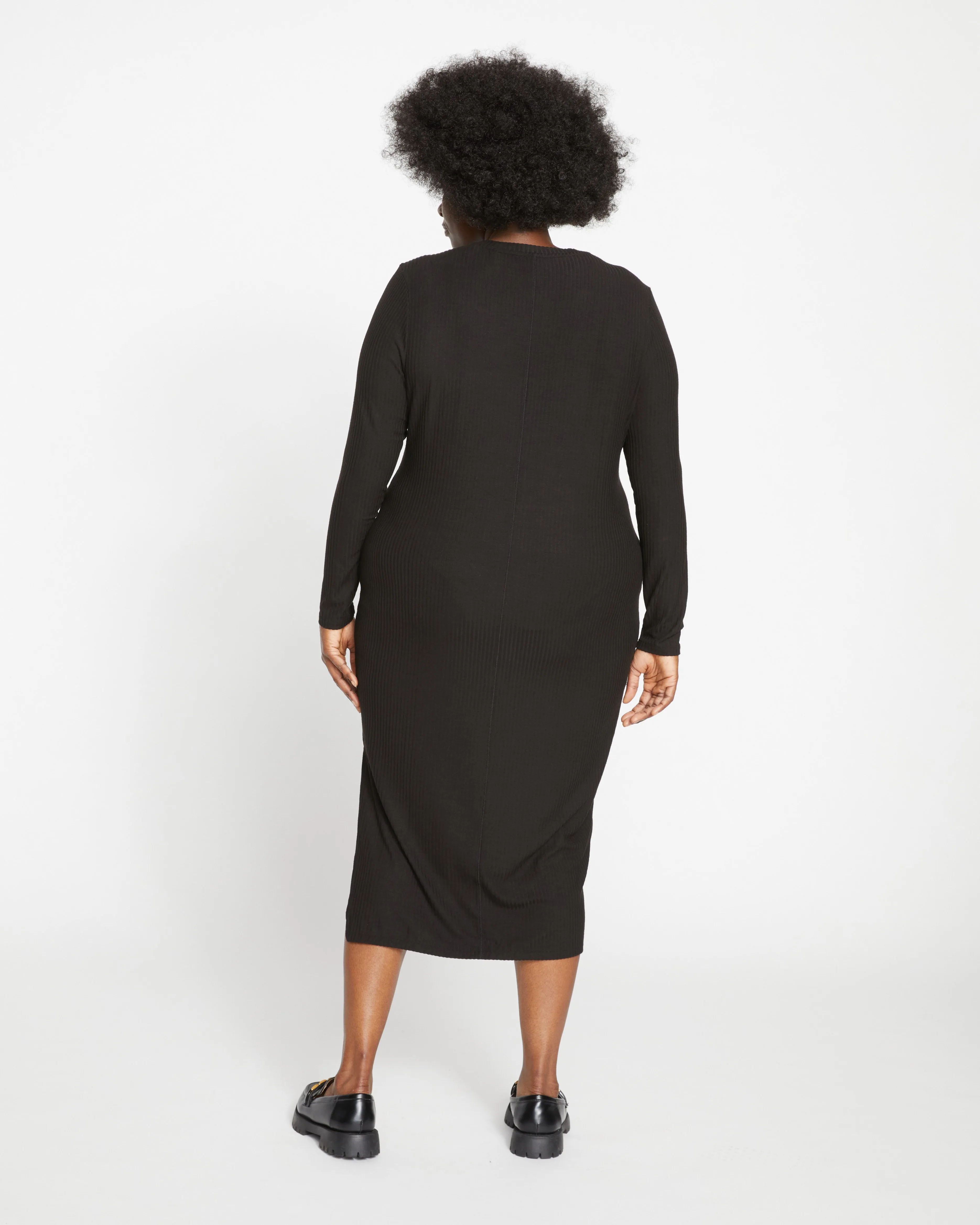 Xenia Ribbed Dress - Black sold by Universal Standard product image thumbnail 4