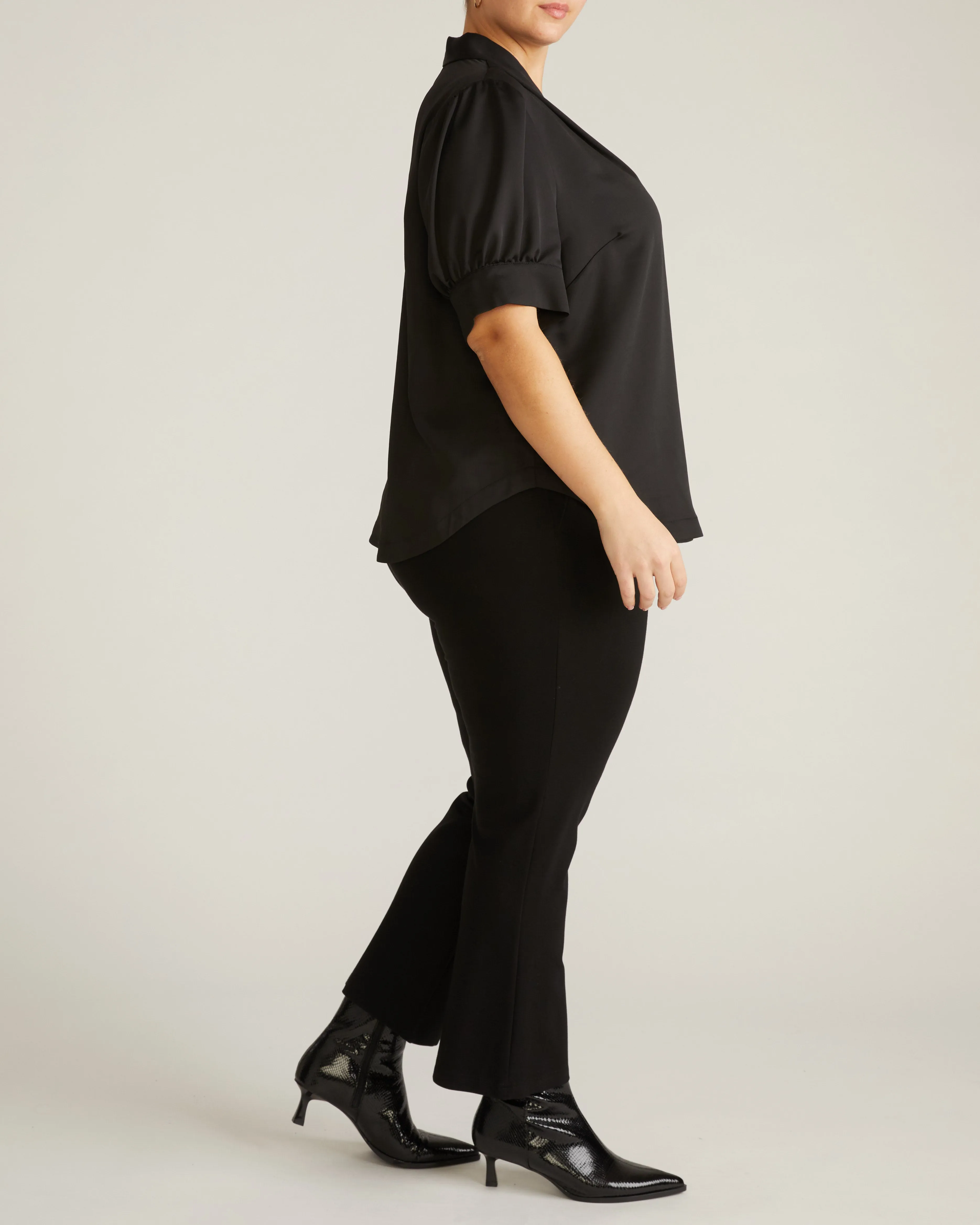 Beatrice Soft Satin Top - Black sold by Universal Standard product image thumbnail 4