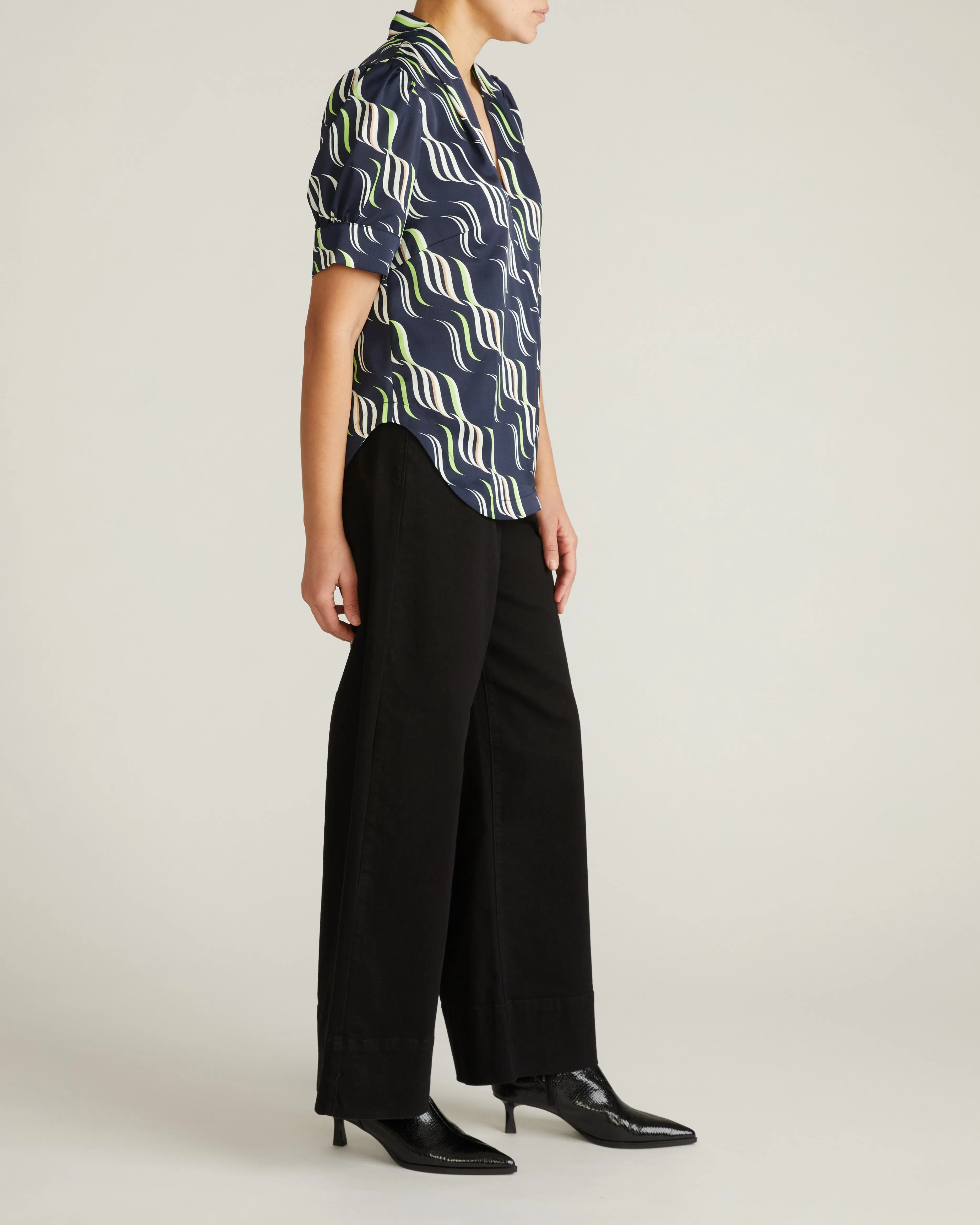 Beatrice Soft Satin Top - Paddington Ribbon Print sold by Universal Standard product image thumbnail 4