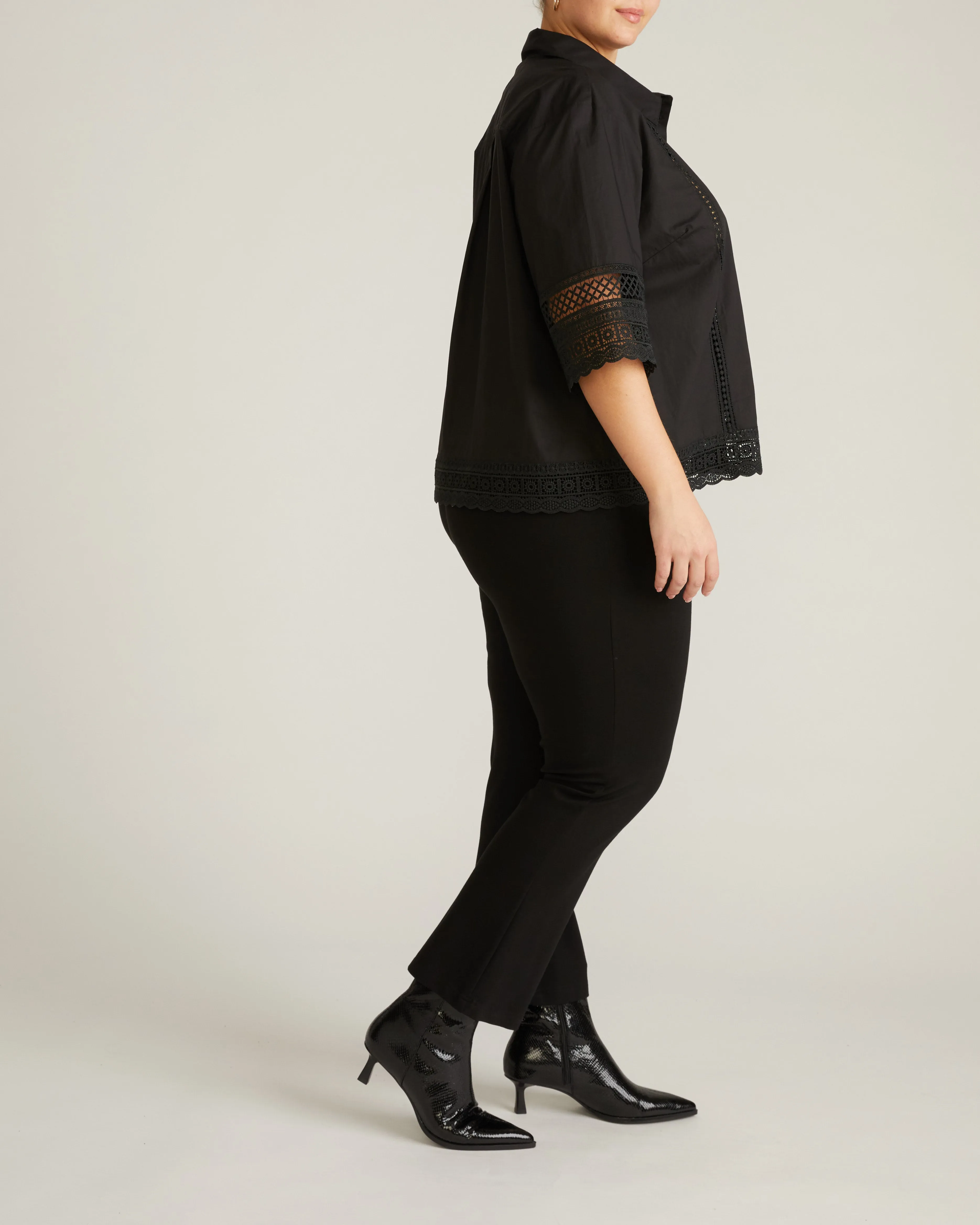 Dora Cotton Poplin Blouse - Black sold by Universal Standard product image thumbnail 5