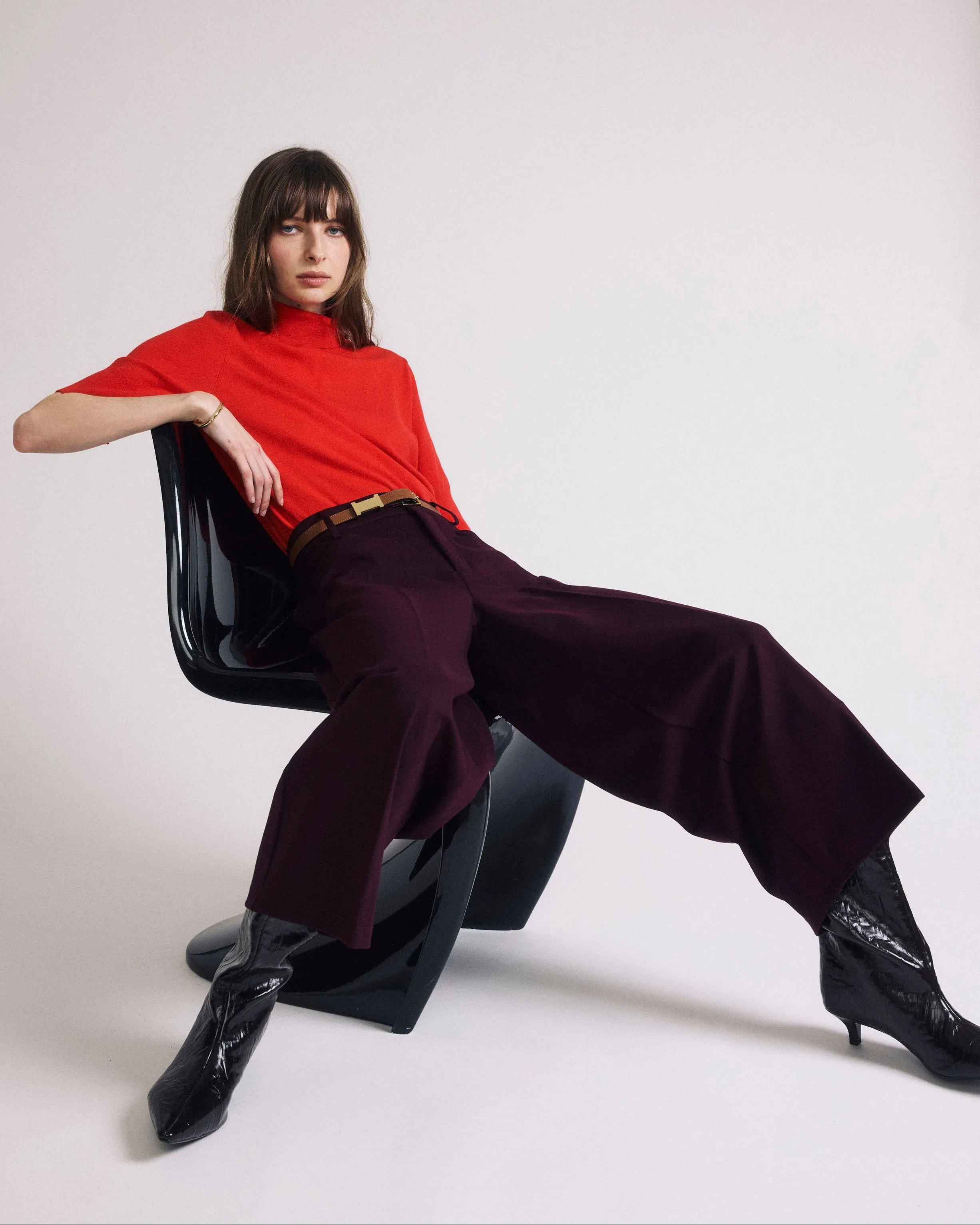 Cropped Wide Leg Ponte Pants - Black Cherry sold by Universal Standard product image thumbnail 3