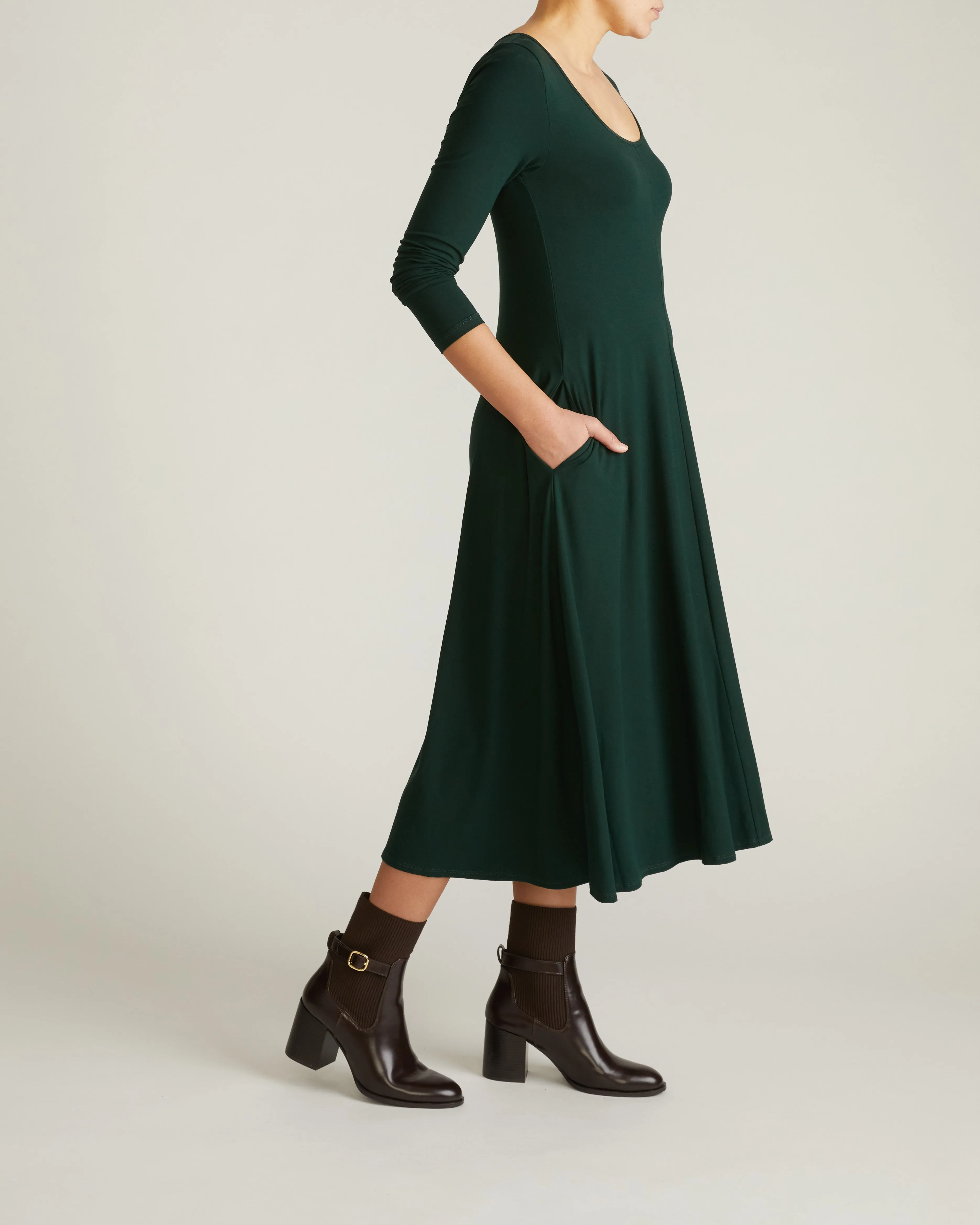 Cora Divine Jersey Dress - Forest Green sold by Universal Standard product image thumbnail 3