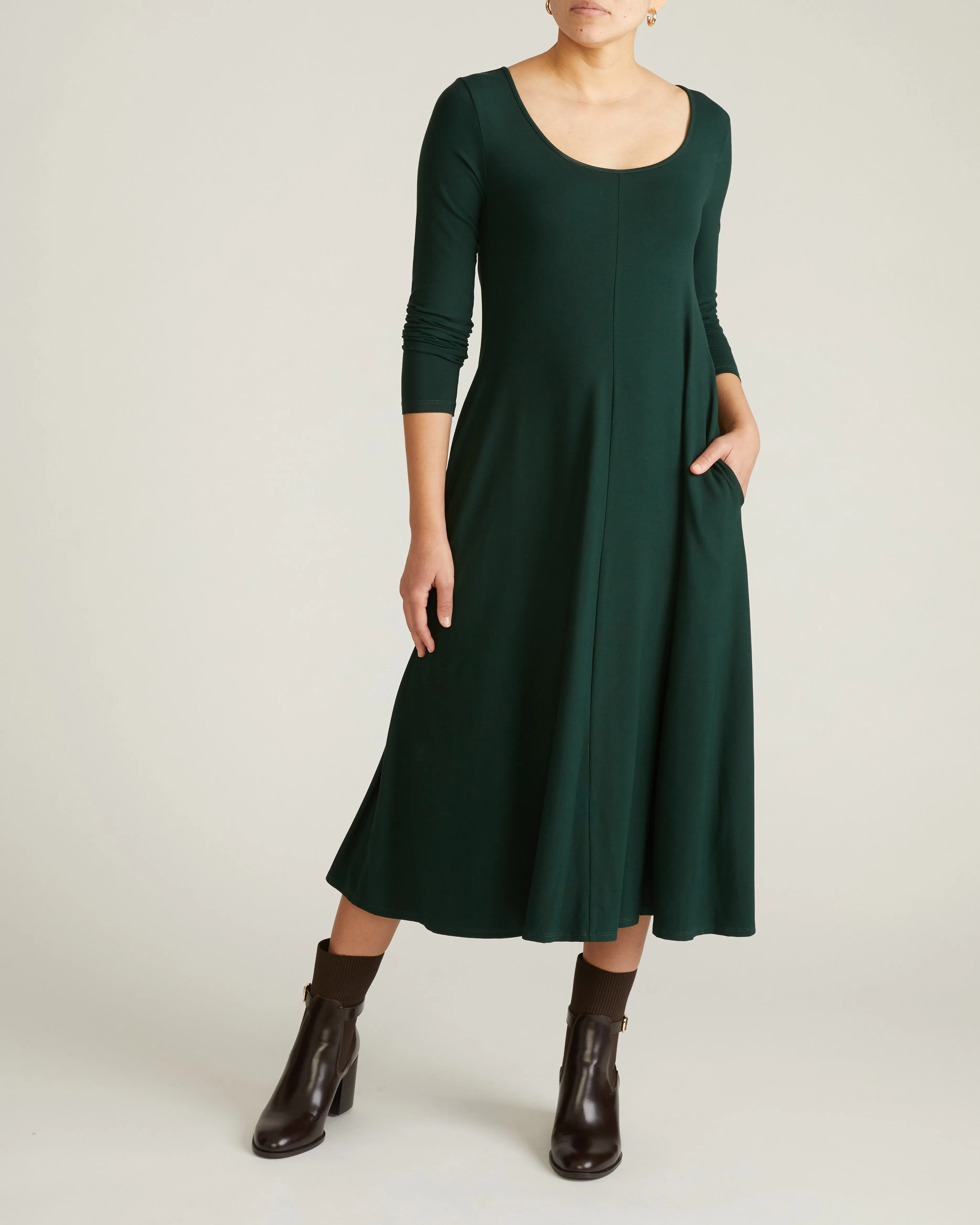 Cora Divine Jersey Dress - Forest Green sold by Universal Standard product image thumbnail 2