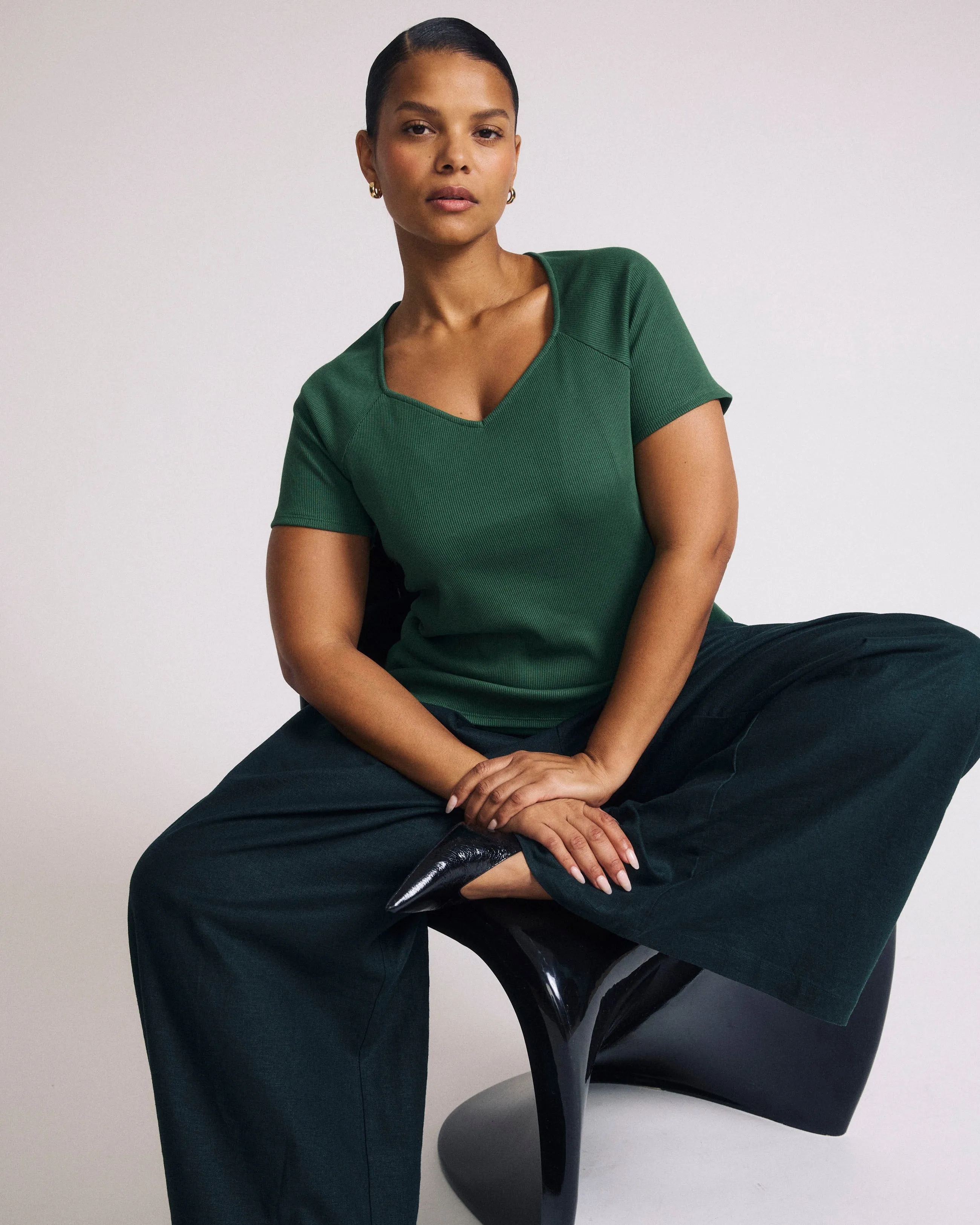 Carey Ribbed Top - Green Park sold by Universal Standard product image thumbnail 4