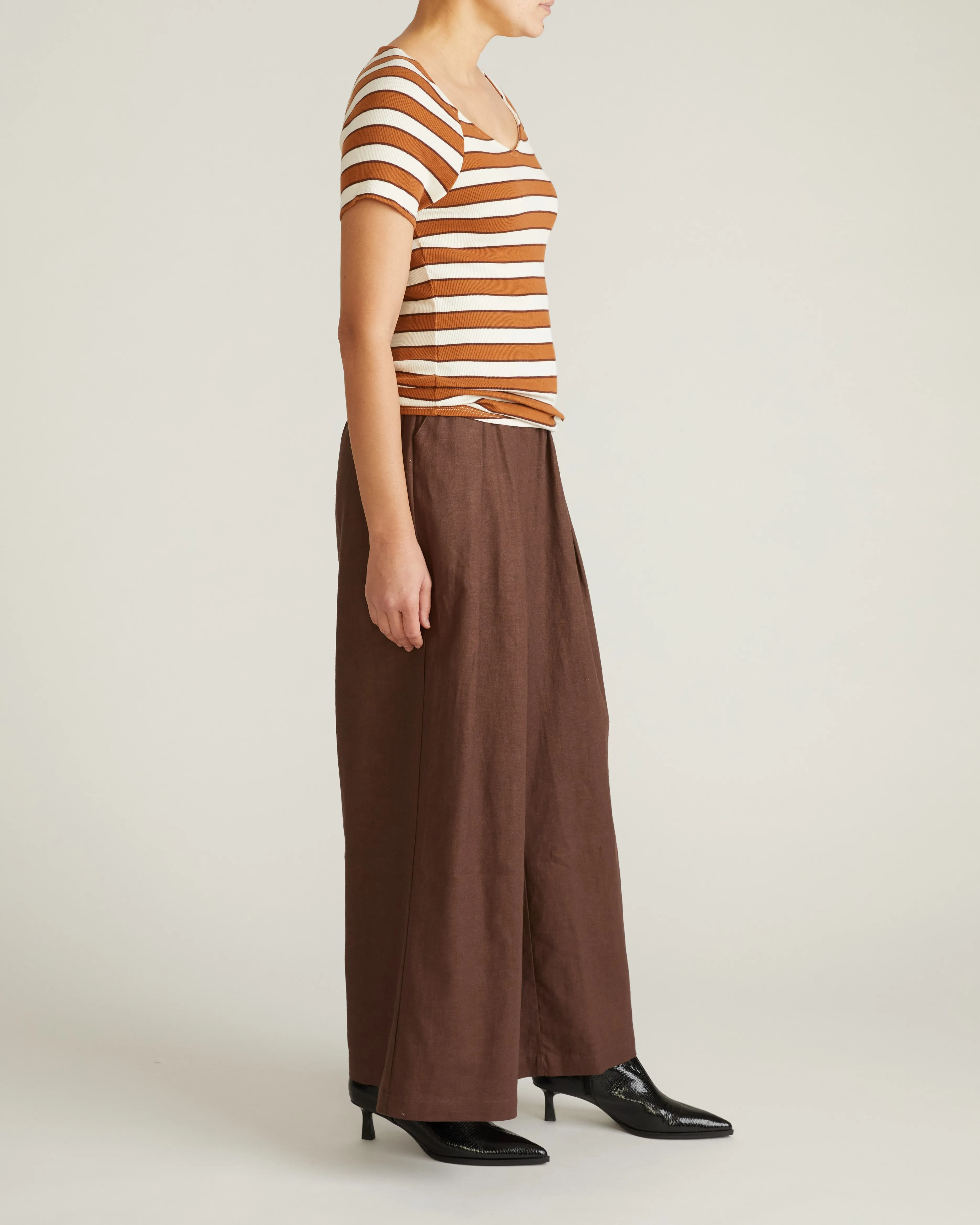 Carey Ribbed Top - Baker Street Stripe sold by Universal Standard product image thumbnail 5