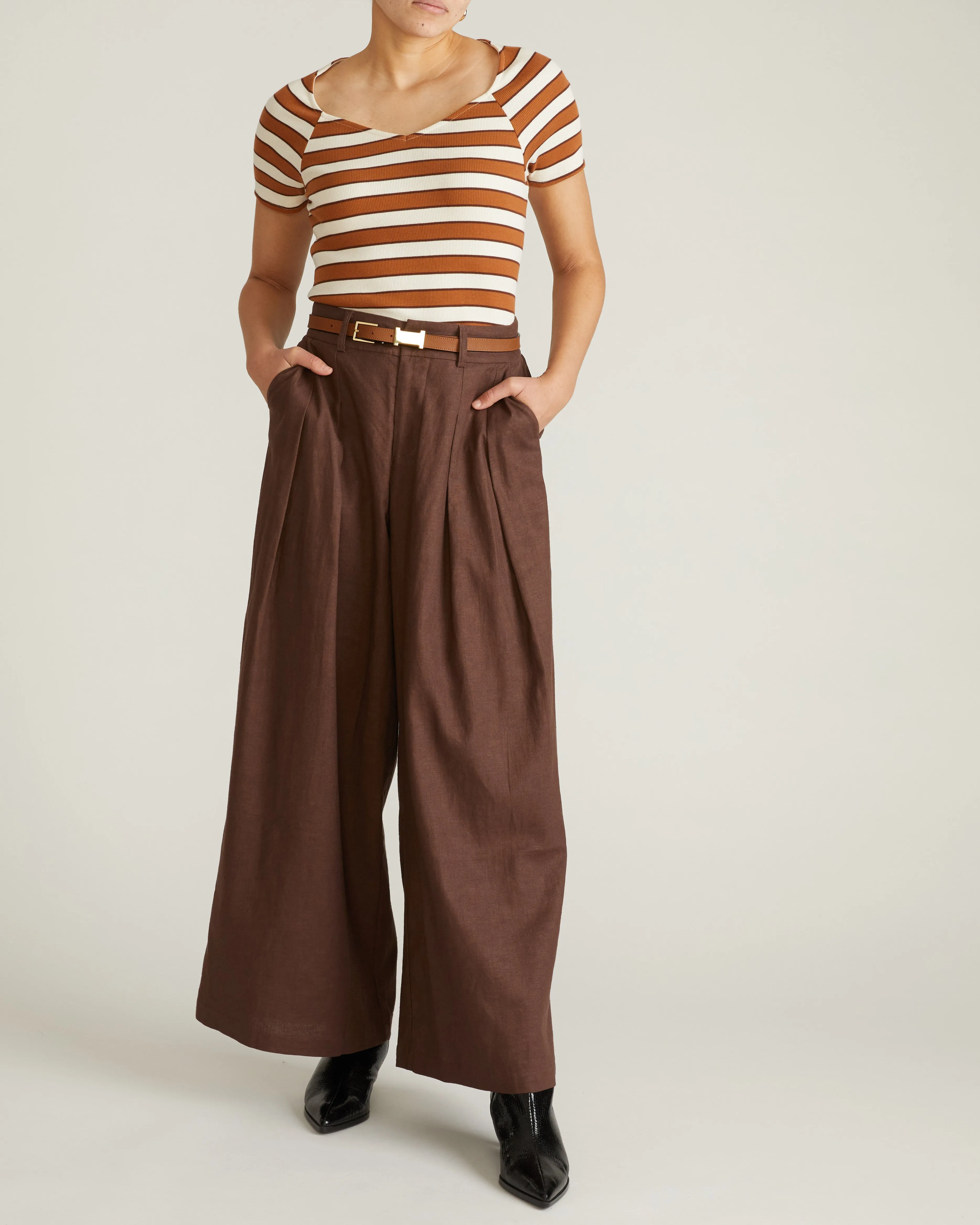 Carey Ribbed Top - Baker Street Stripe sold by Universal Standard product image thumbnail 4