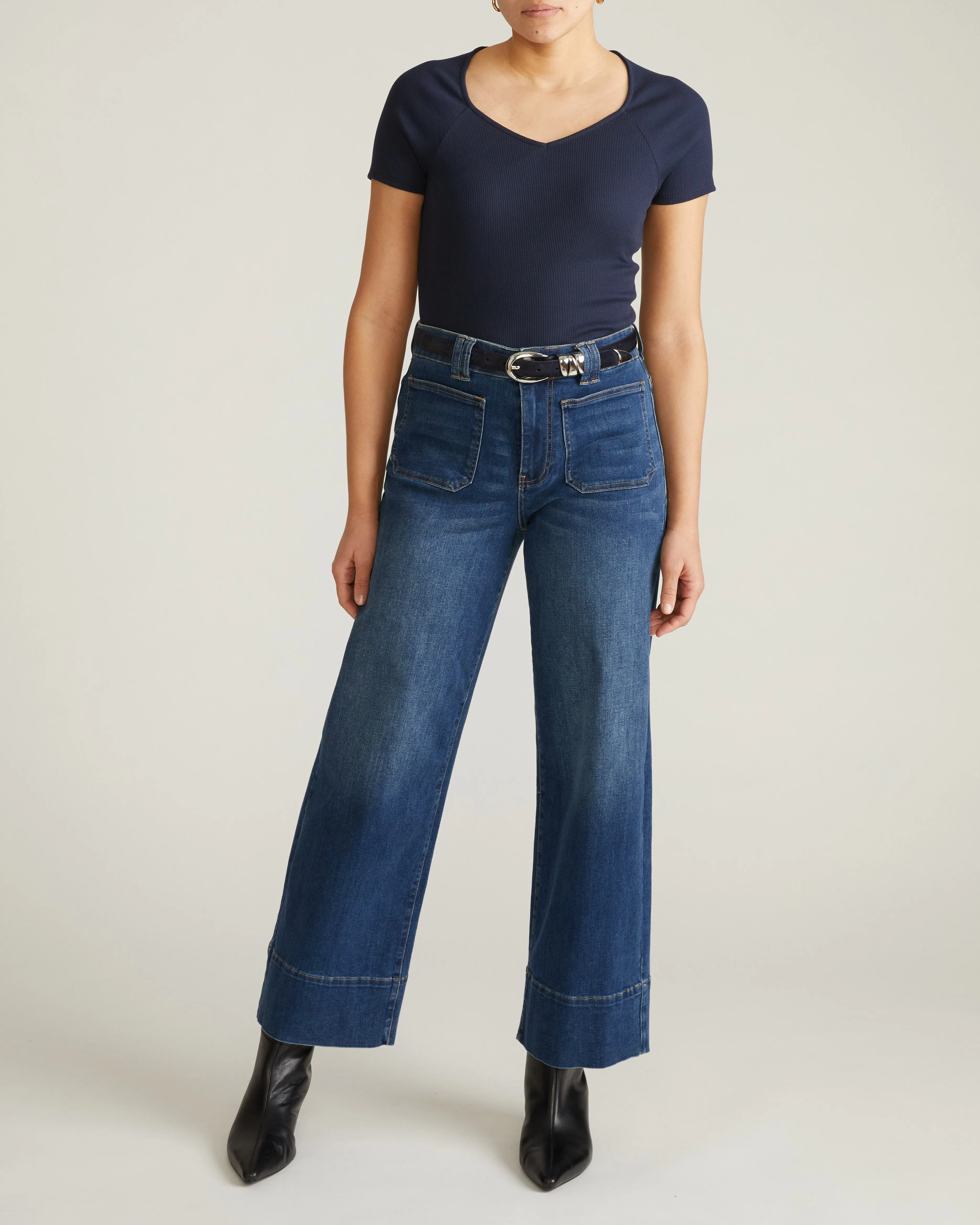 Carey Ribbed Top - Navy sold by Universal Standard product image thumbnail 3