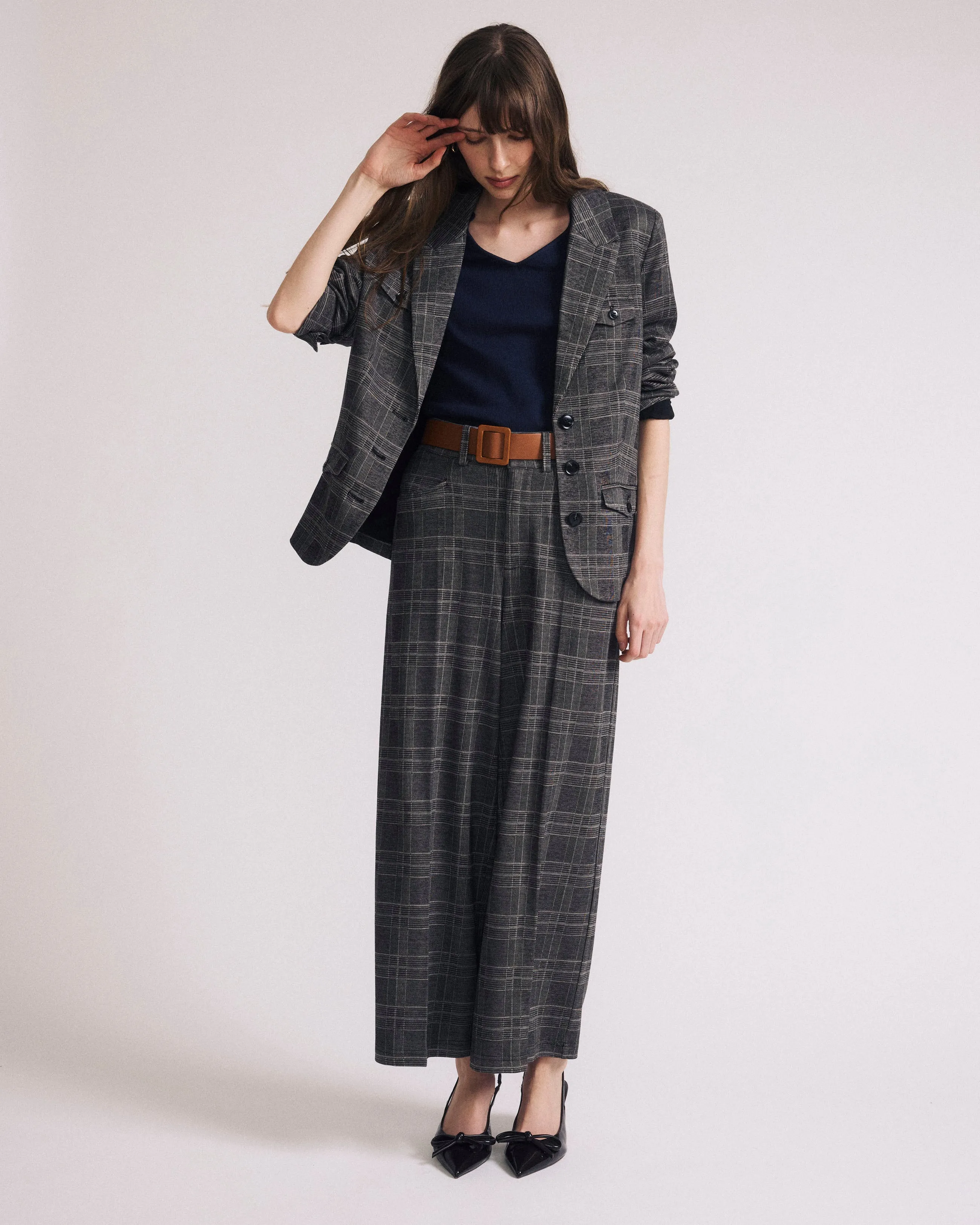 Cropped Wide Leg Ponte Pants - British Plaid sold by Universal Standard product image thumbnail 2