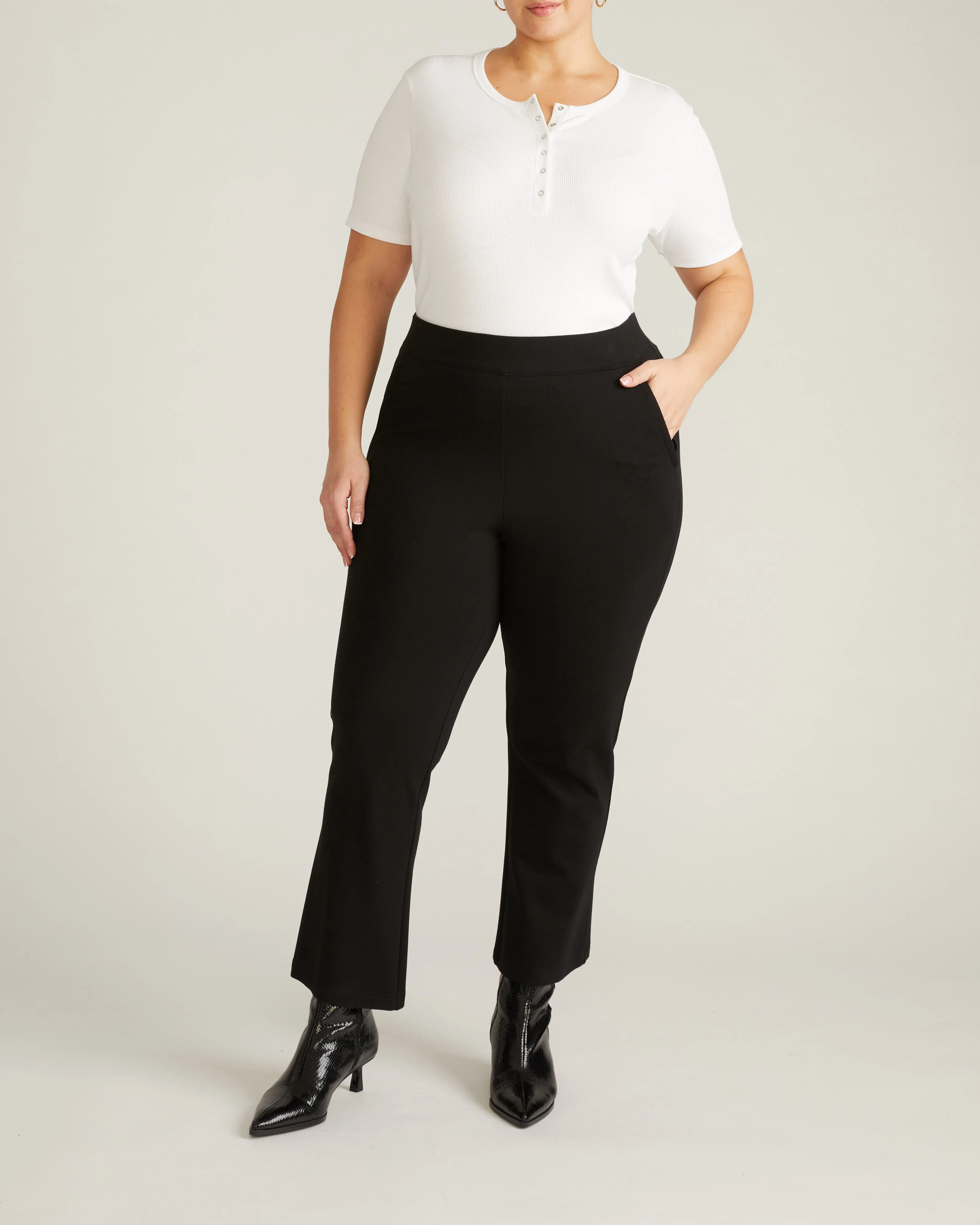 Henley Short Sleeve Ribbed Tee - White sold by Universal Standard product image thumbnail 4