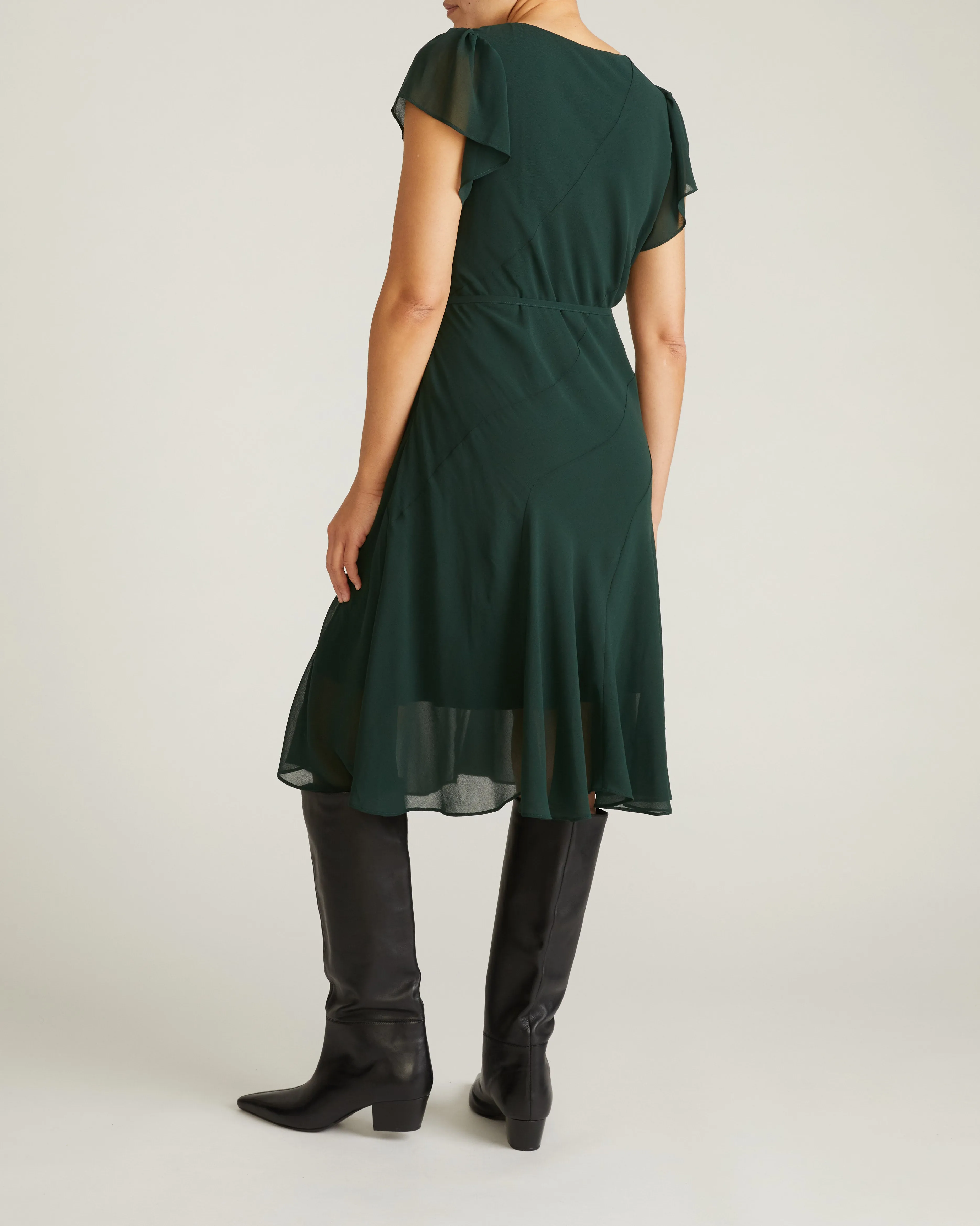 Seville Chiffon Dress - Forest Green sold by Universal Standard product image thumbnail 5