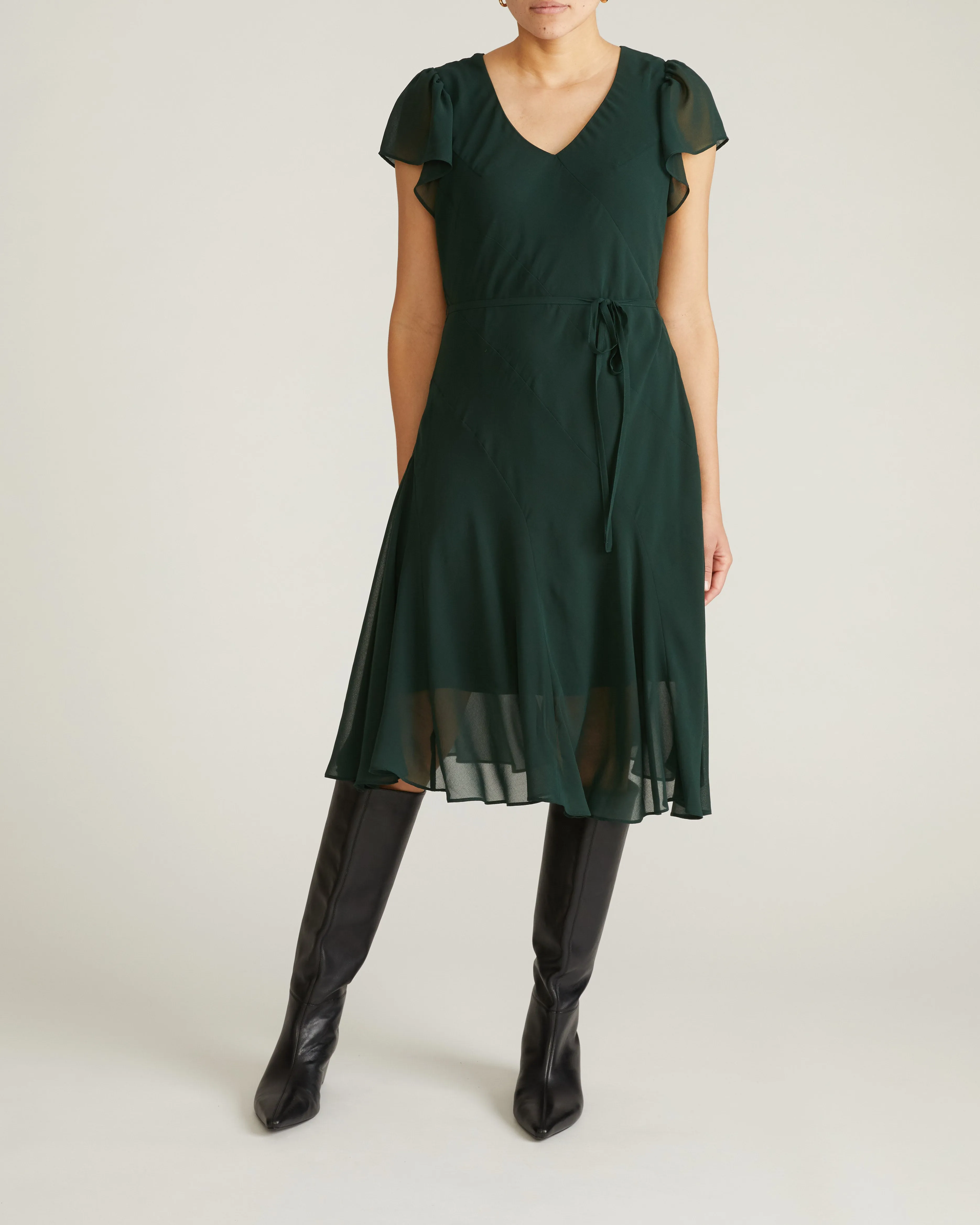 Seville Chiffon Dress - Forest Green sold by Universal Standard product image thumbnail 3