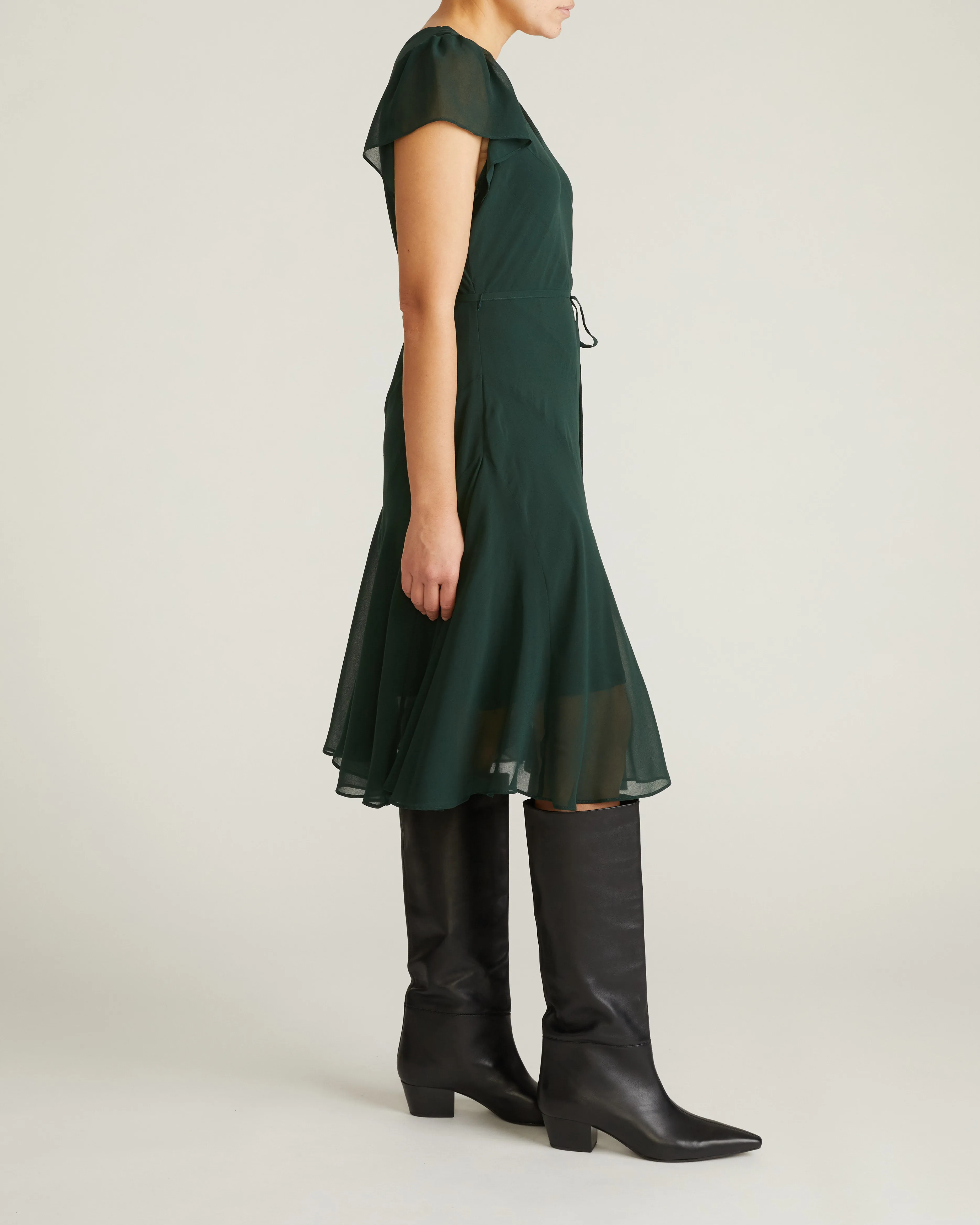 Seville Chiffon Dress - Forest Green sold by Universal Standard product image thumbnail 4