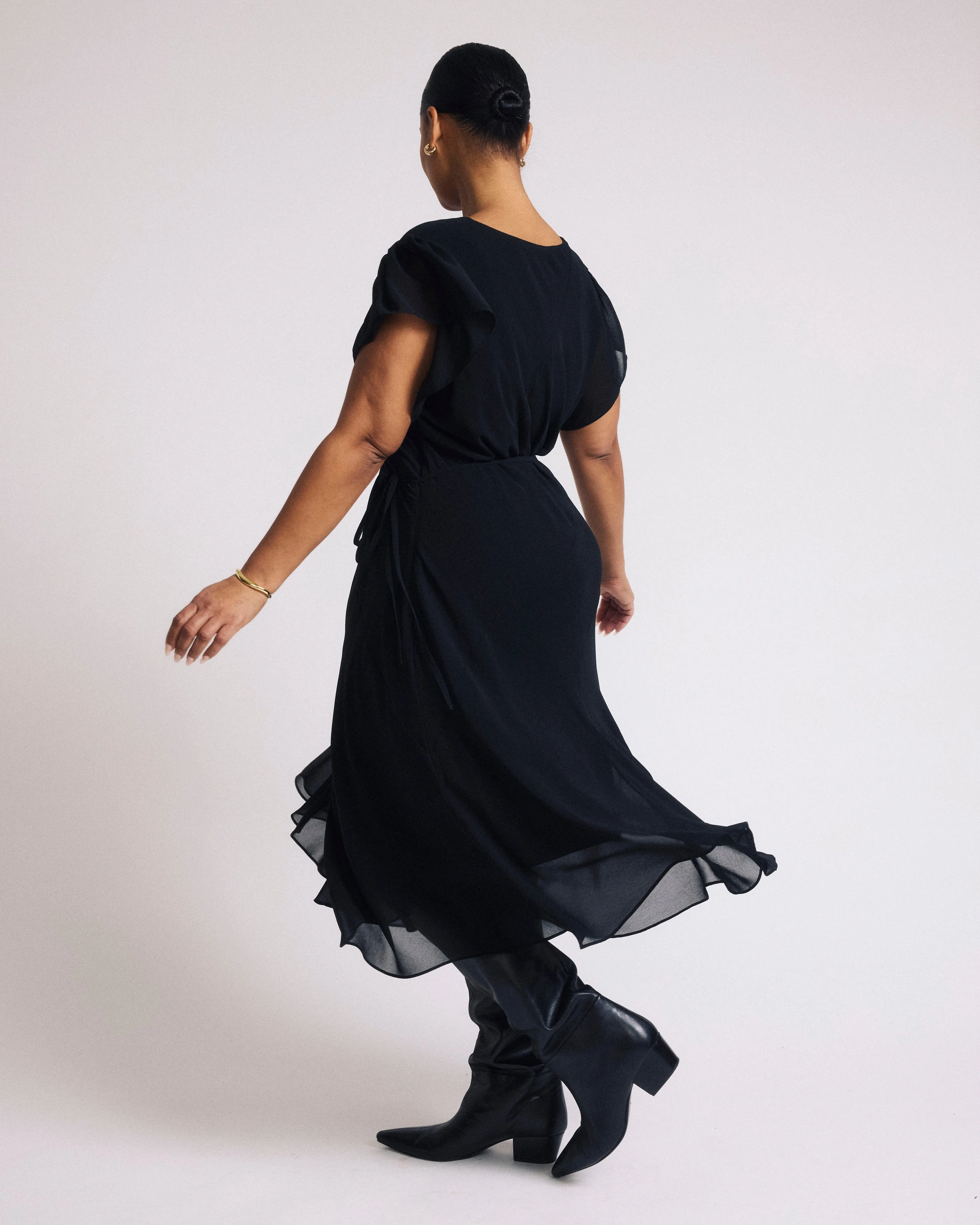 Seville Chiffon Dress - Black sold by Universal Standard product image thumbnail 5