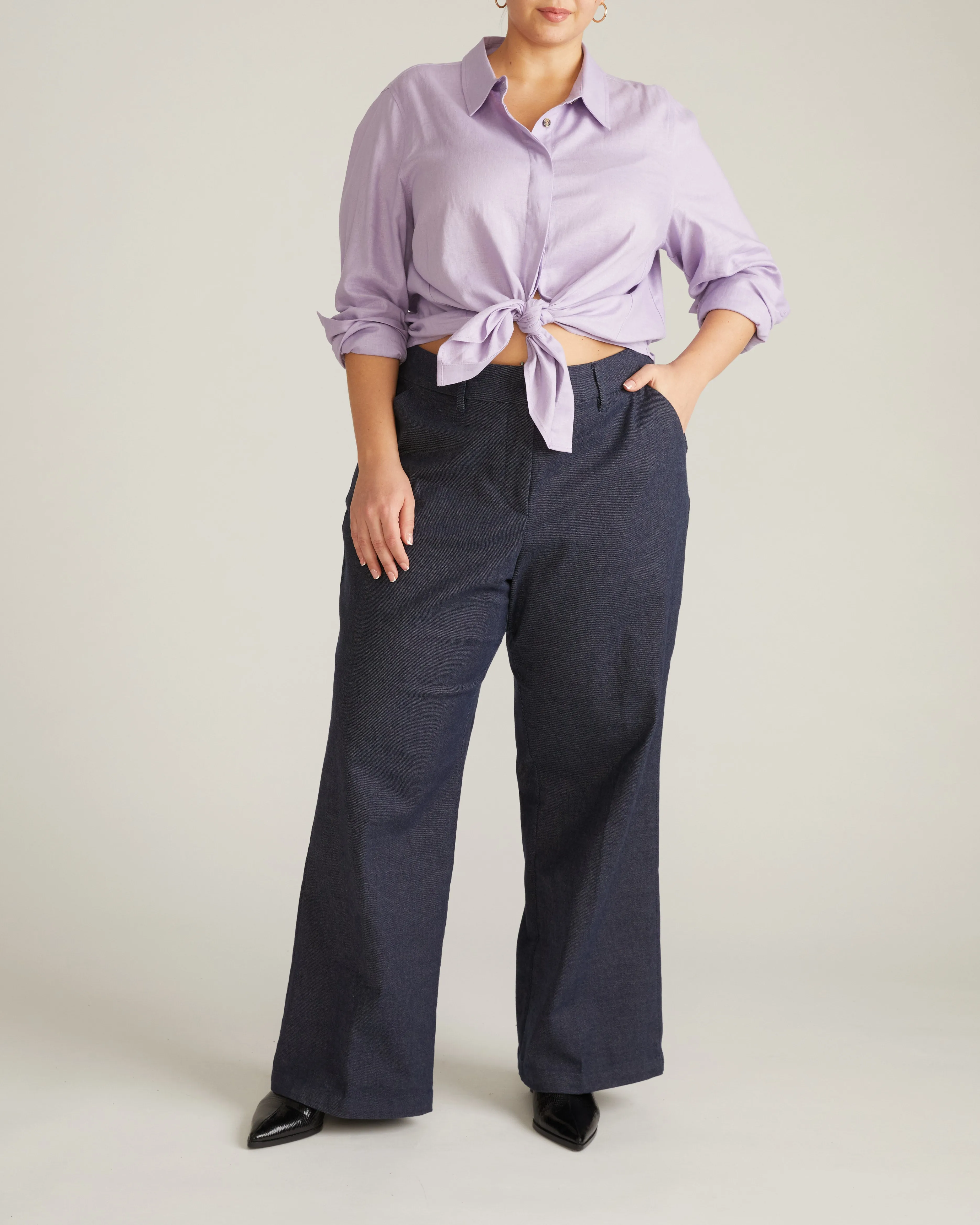 Elbe Stretch Linen Shirt - Orchid sold by Universal Standard product image thumbnail 3