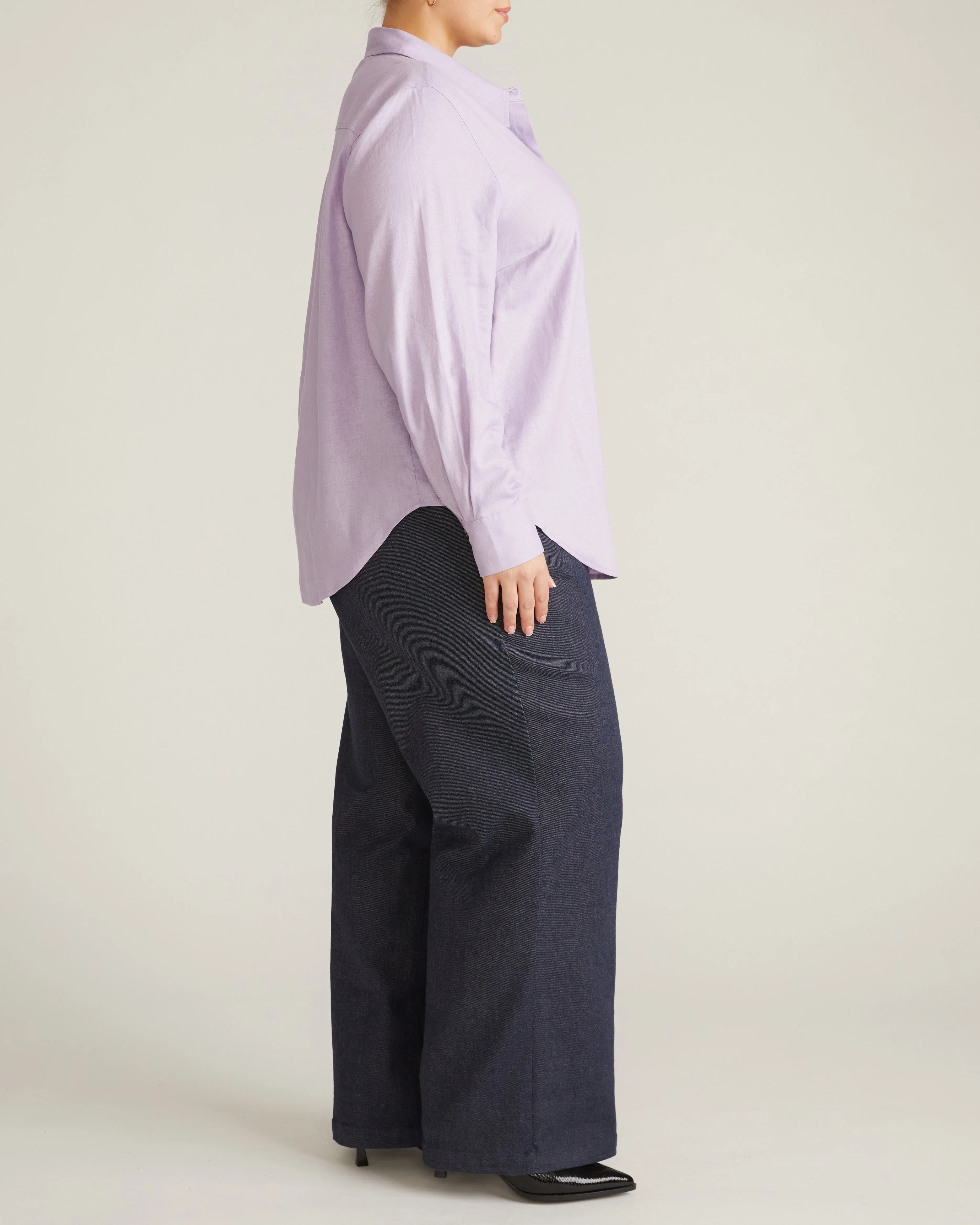 Elbe Stretch Linen Shirt - Orchid sold by Universal Standard product image thumbnail 4