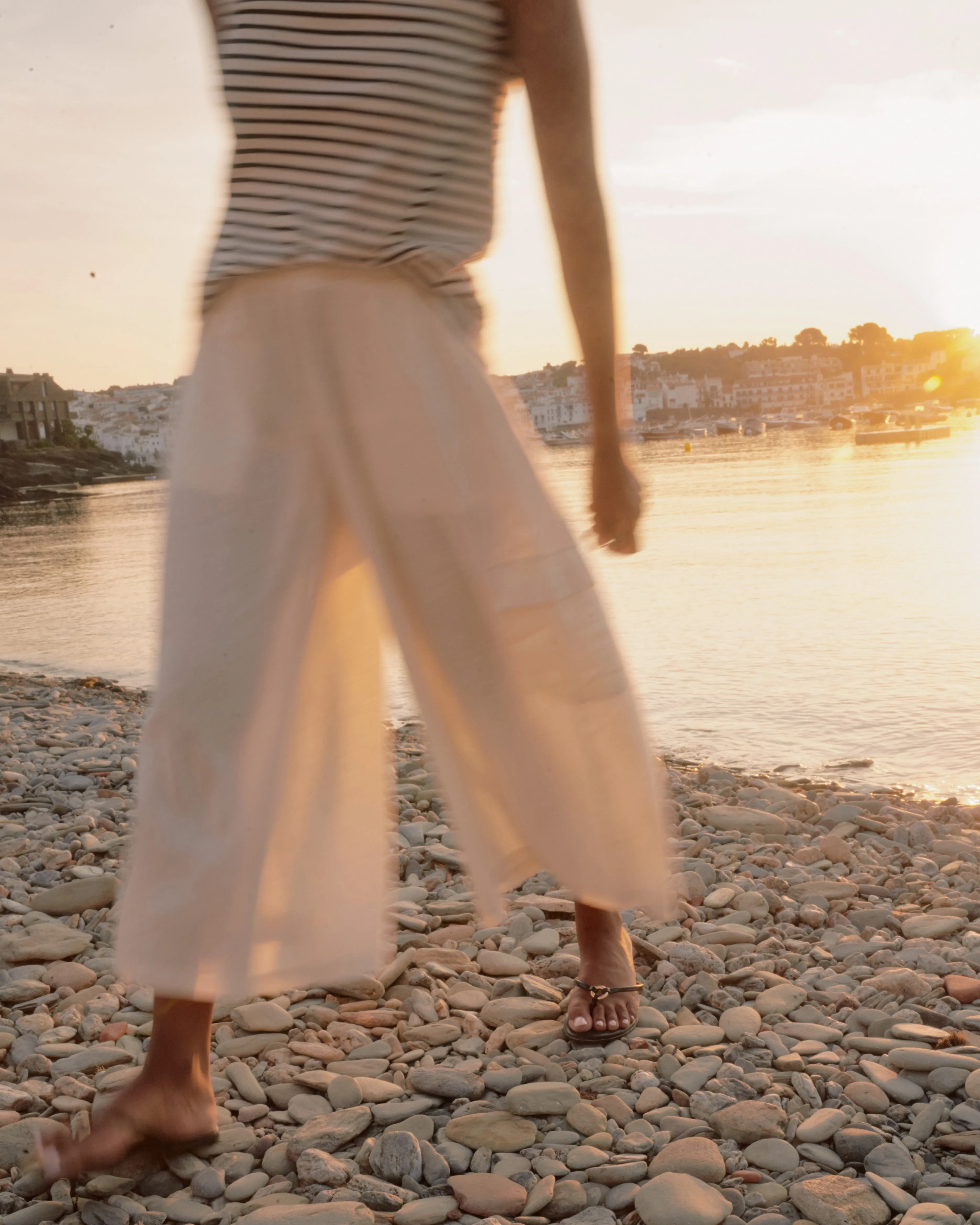 Palazzo Cargo Linen Pant - Natural White sold by Universal Standard