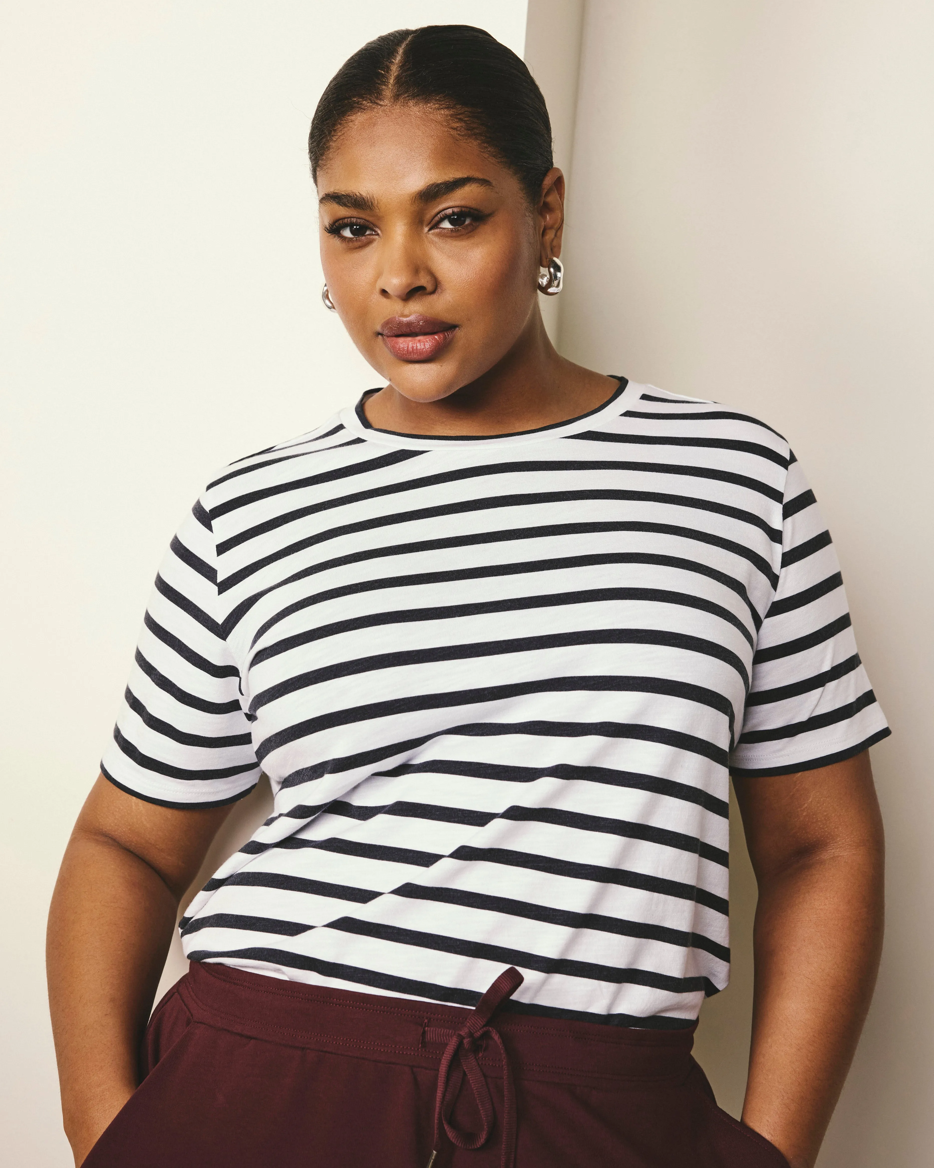 Light-As-Air Tee Rex - Zen Stripe sold by Universal Standard product image thumbnail 3