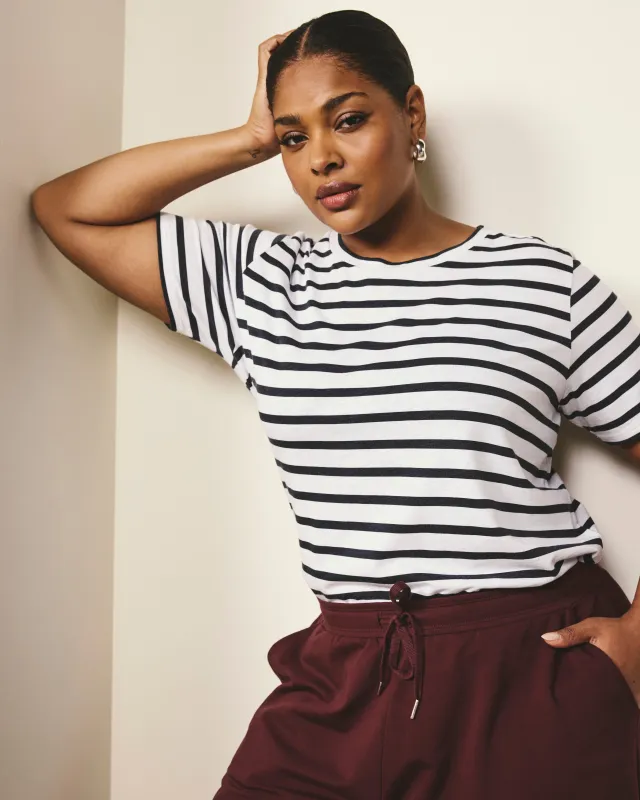 Light-As-Air Tee Rex - Zen Stripe sold by Universal Standard