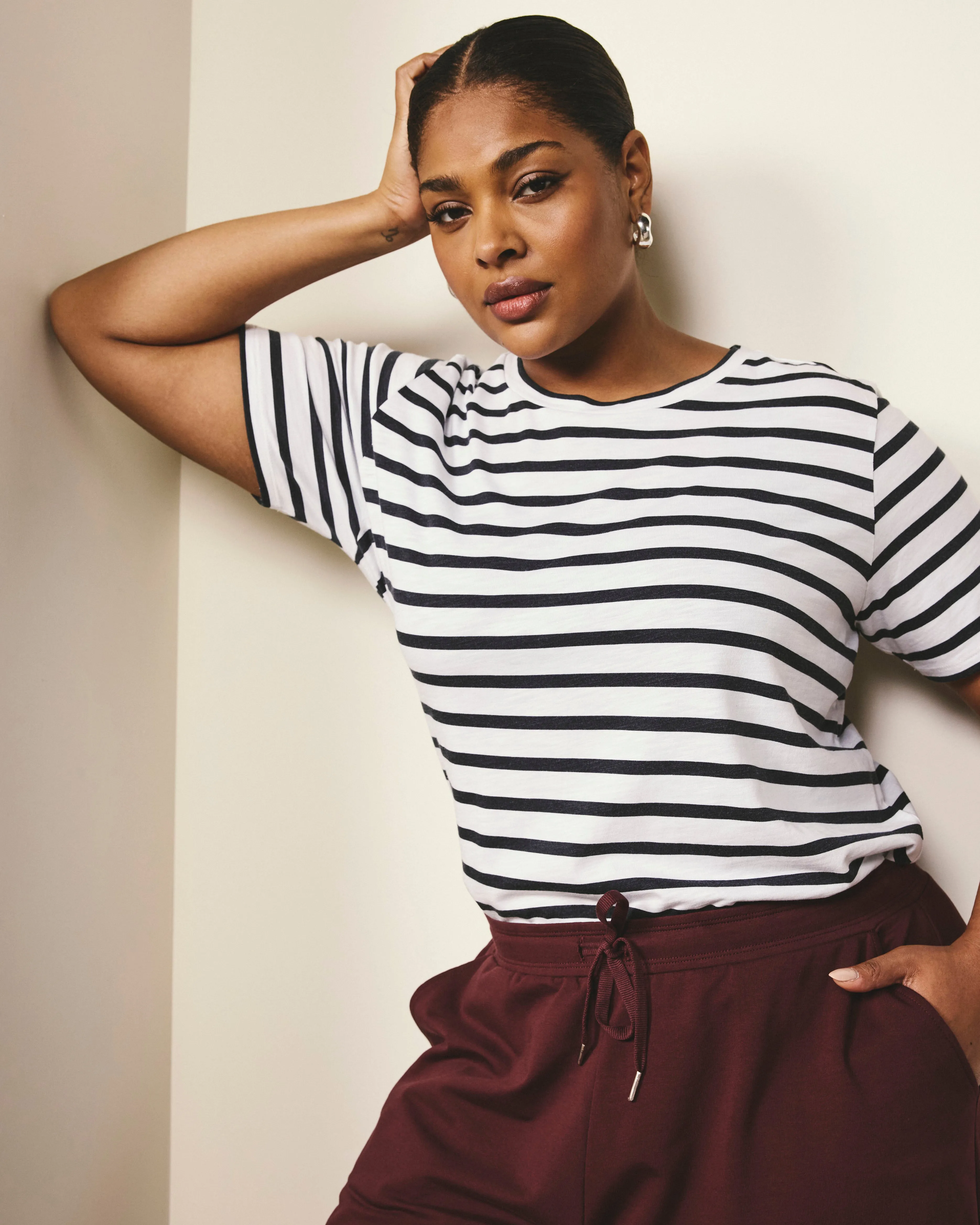 Light-As-Air Tee Rex - Zen Stripe sold by Universal Standard