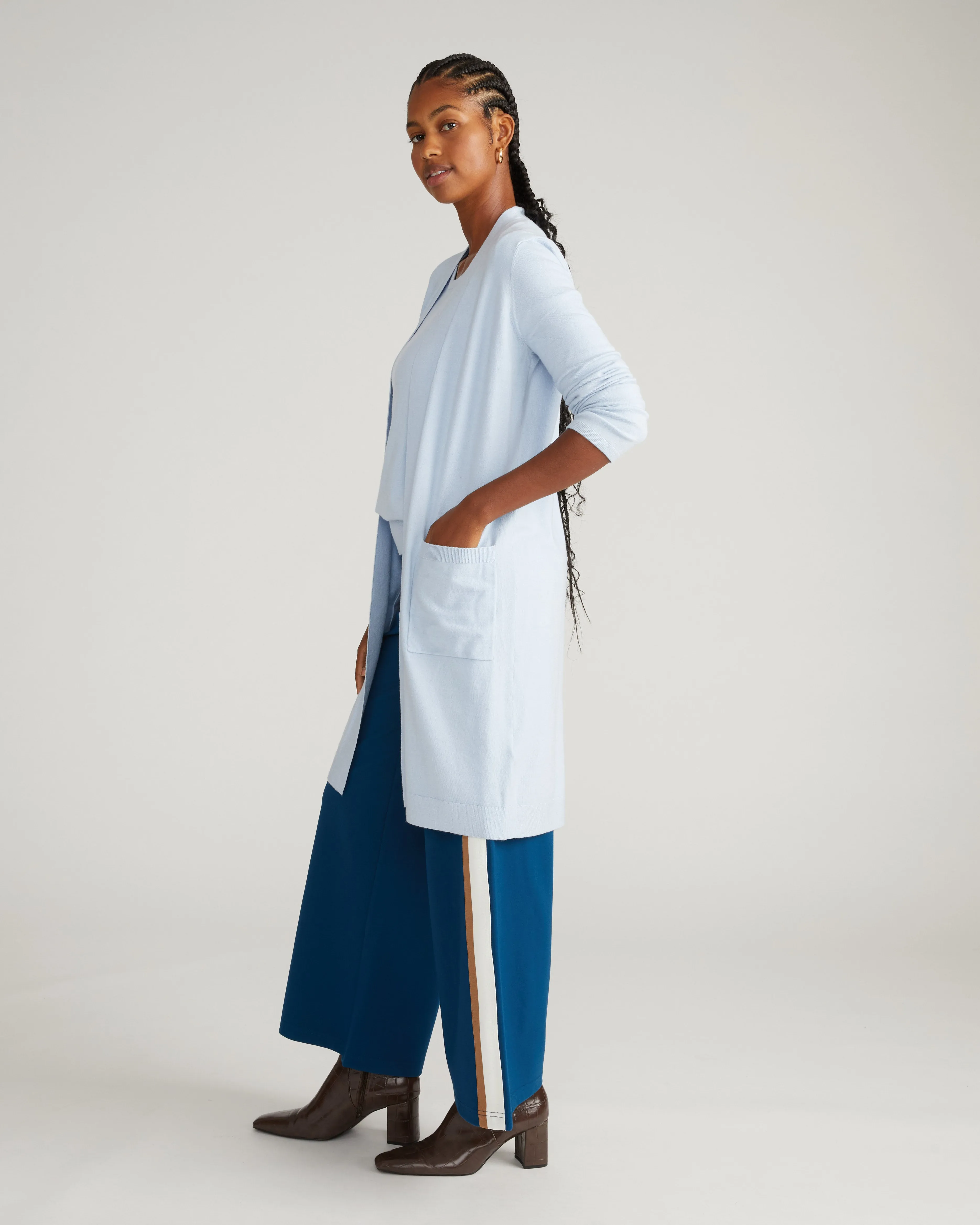 Savvy Double Knit Duster - Silver Blue sold by Universal Standard product image thumbnail 2