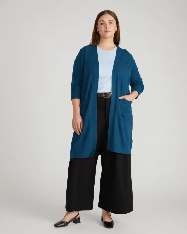 Savvy Double Knit Duster - Deep Teal made by Universal Standard