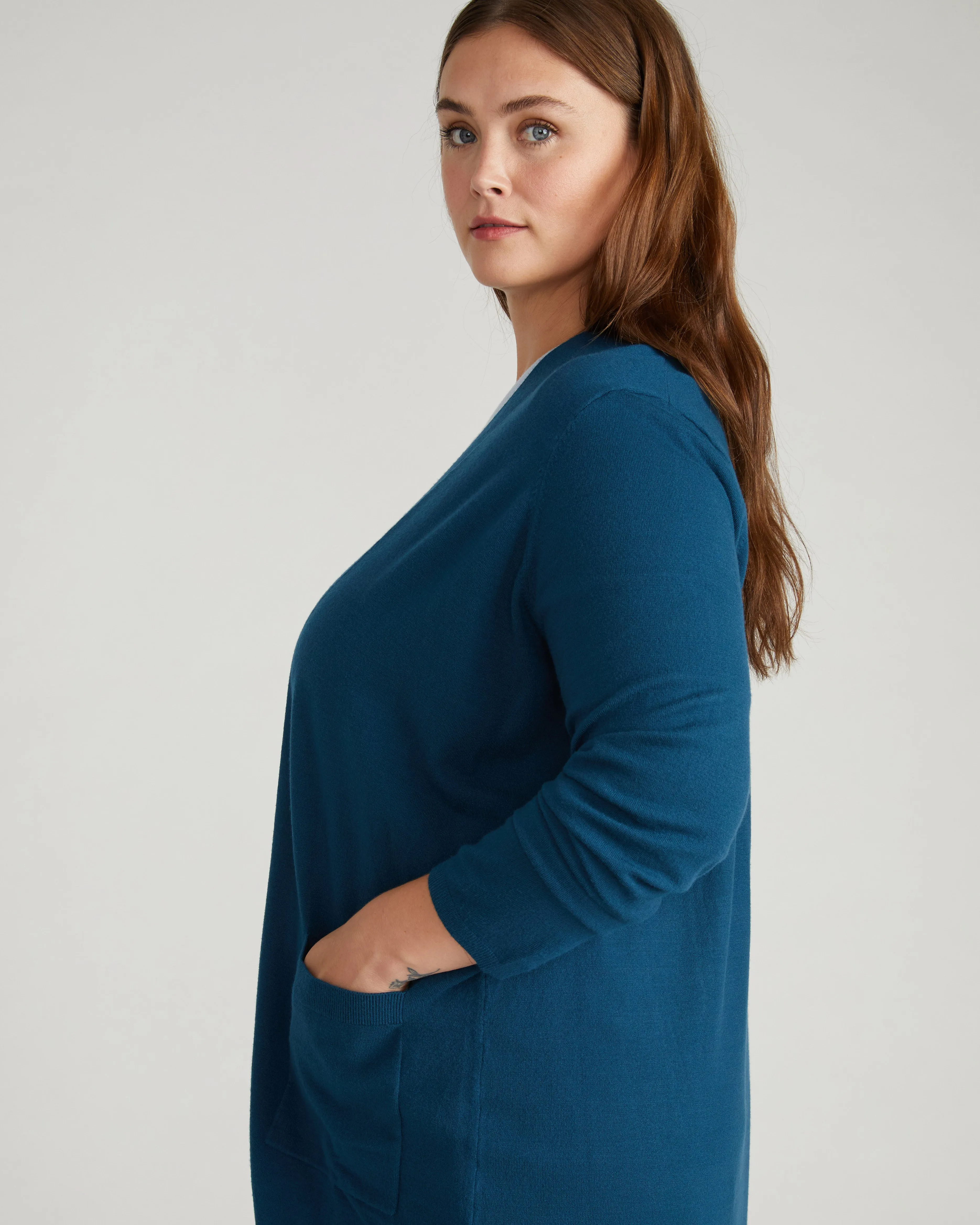 Savvy Double Knit Duster - Deep Teal sold by Universal Standard product image thumbnail 2