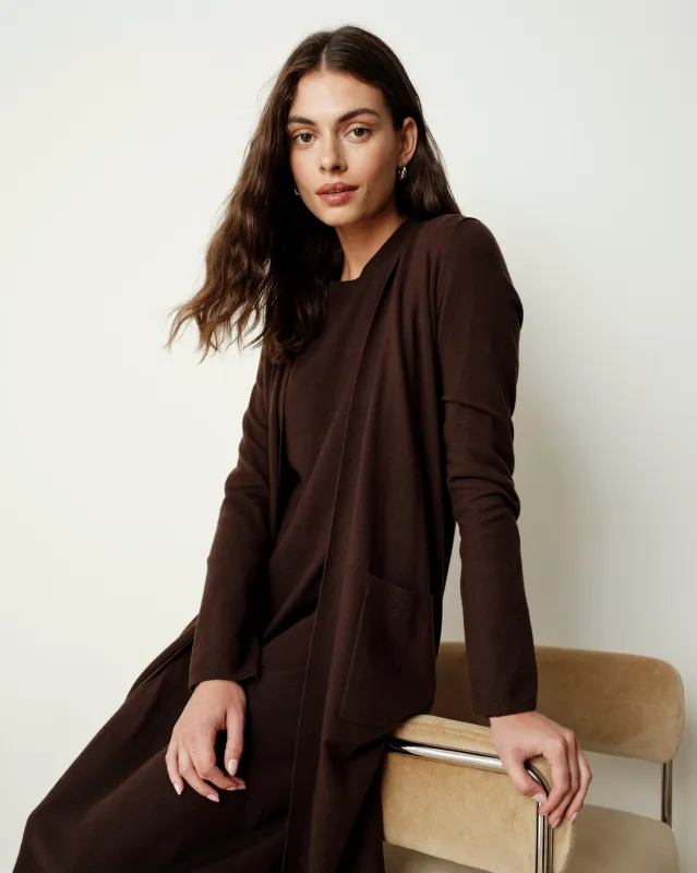 Savvy Double Knit Duster - Espresso made by Universal Standard