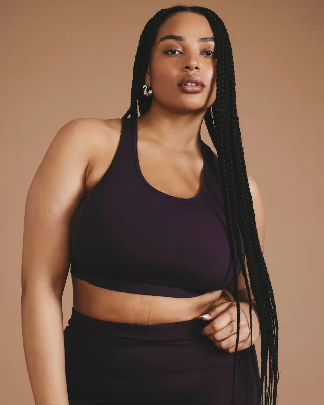 Next-to-Naked Racerback Sports Bra - Purple Jewel made by Universal Standard