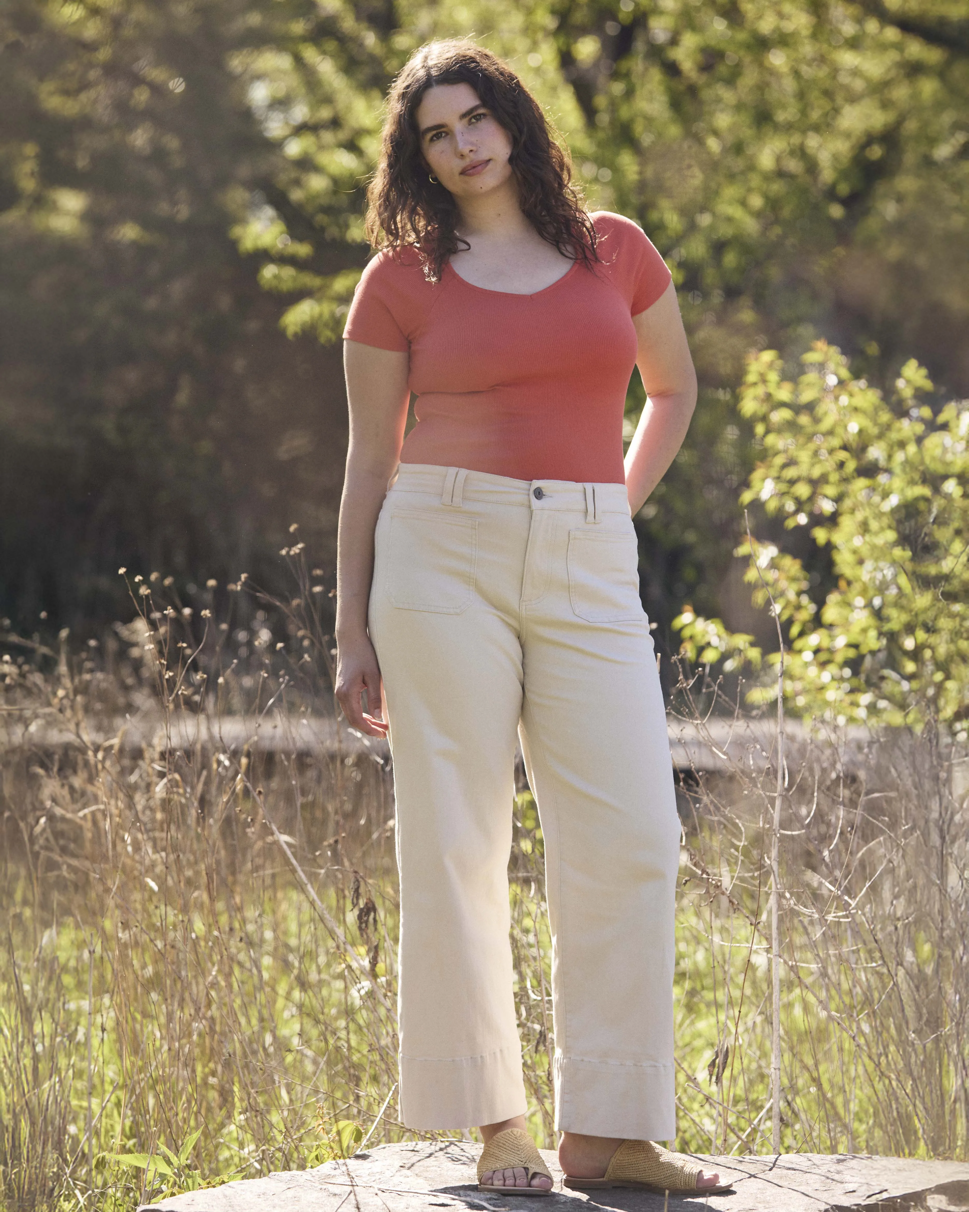 Carey Ribbed Sweetheart Tee - Coral Reef sold by Universal Standard product image thumbnail 2