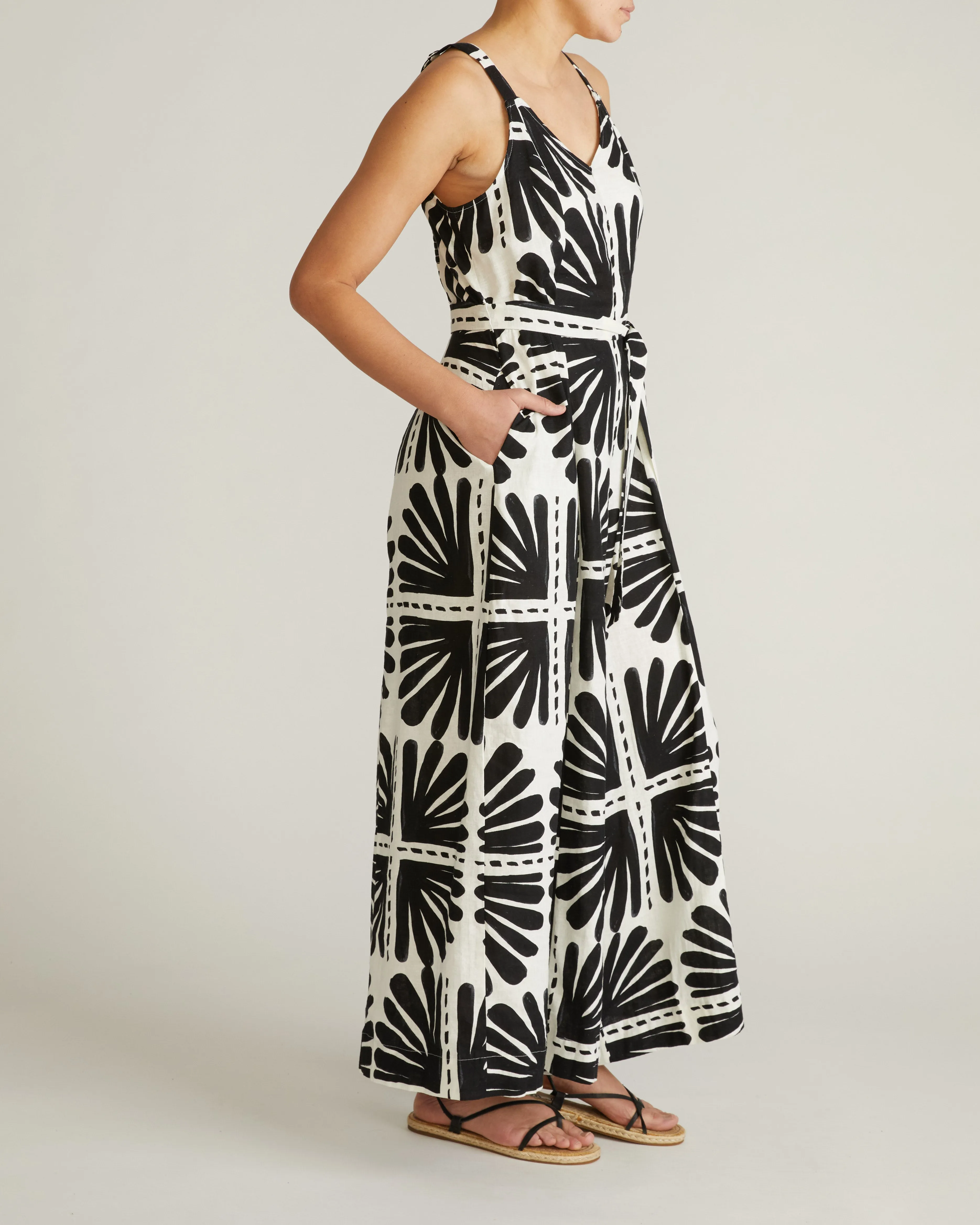 Promenade Linen Jumpsuit - Ink Bloom Print sold by Universal Standard product image thumbnail 5