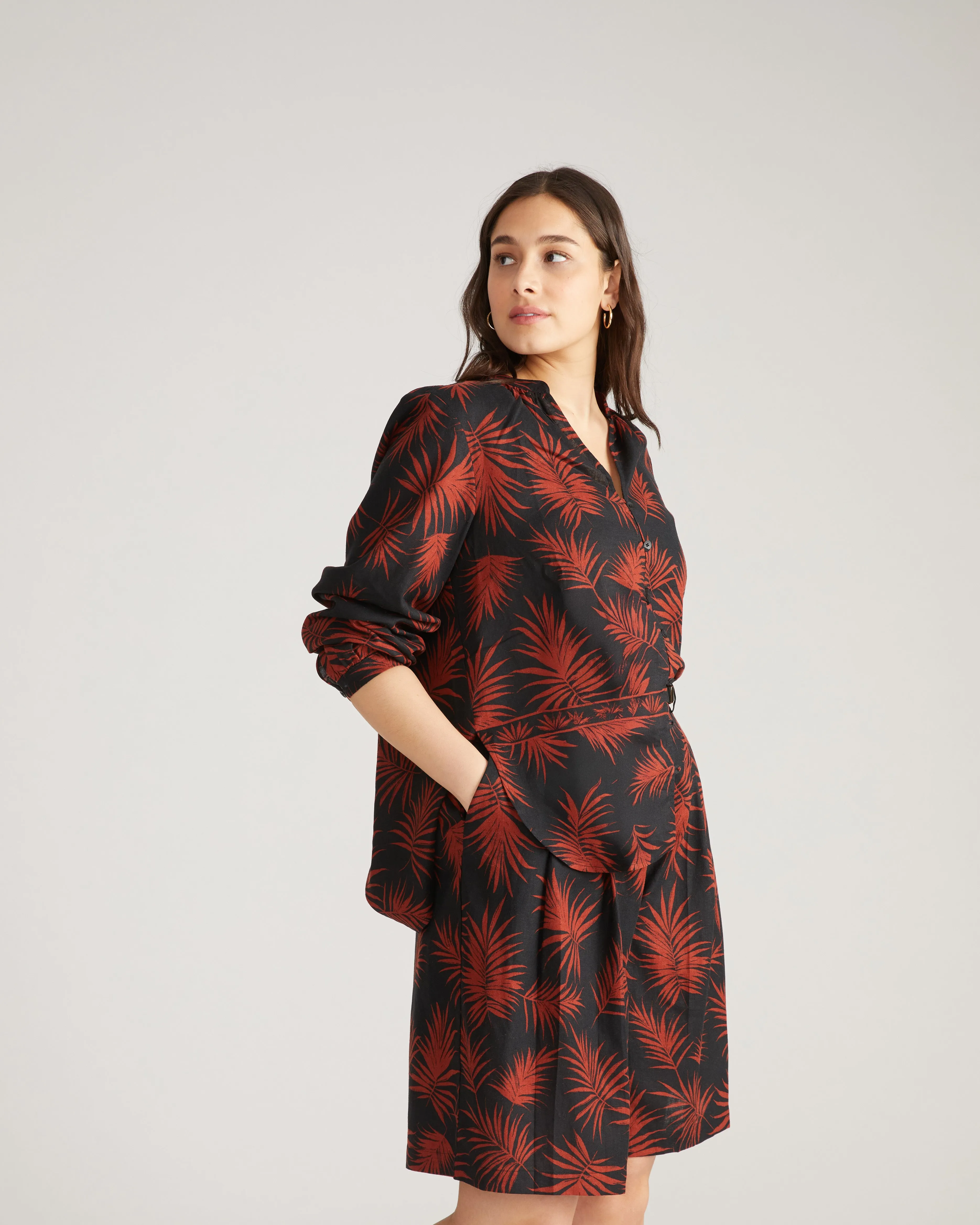 Avalon Linen Blouse - Bohem Print sold by Universal Standard product image thumbnail 2