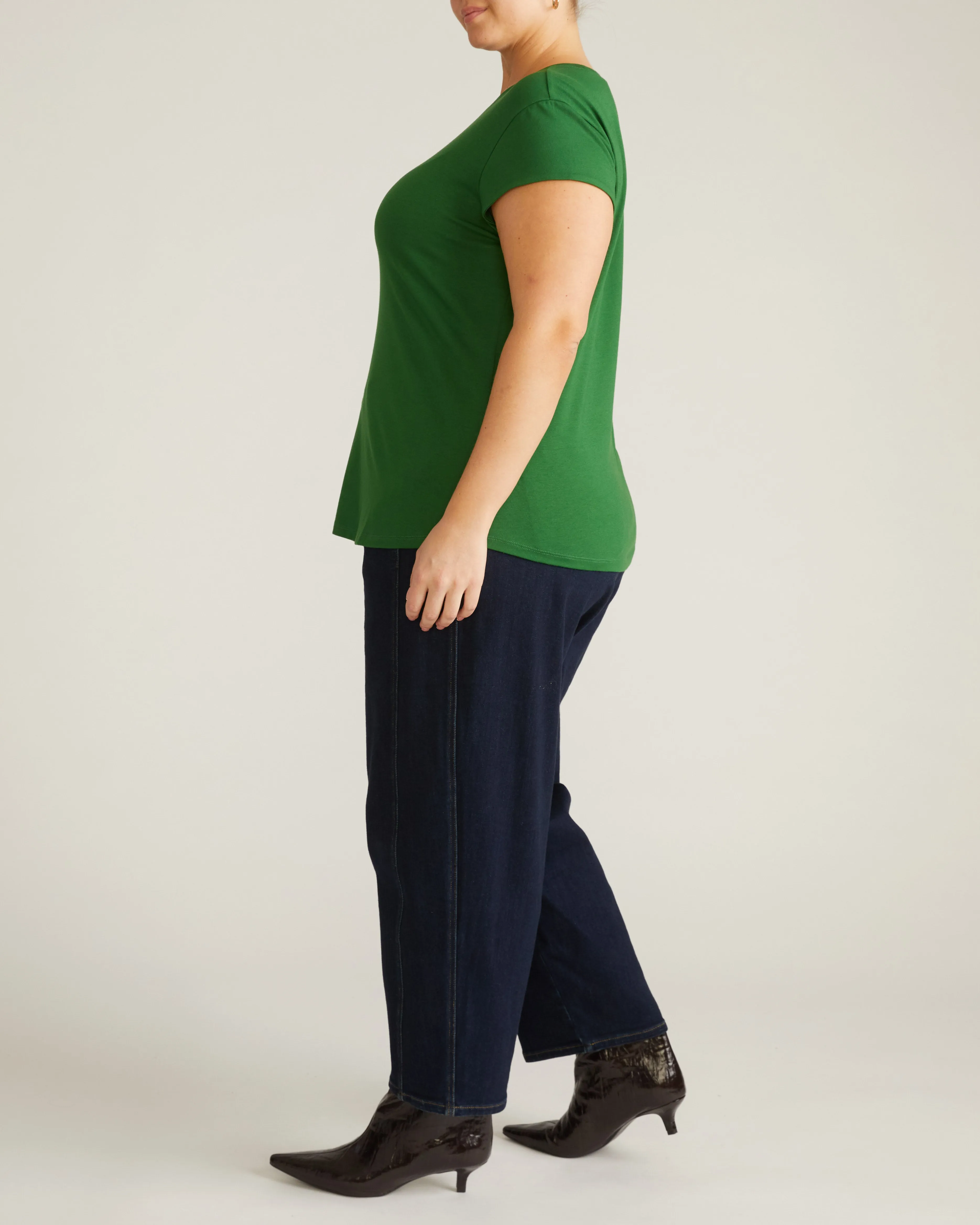 Ashley Cap Sleeve Tee - Green Park sold by Universal Standard product image thumbnail 5