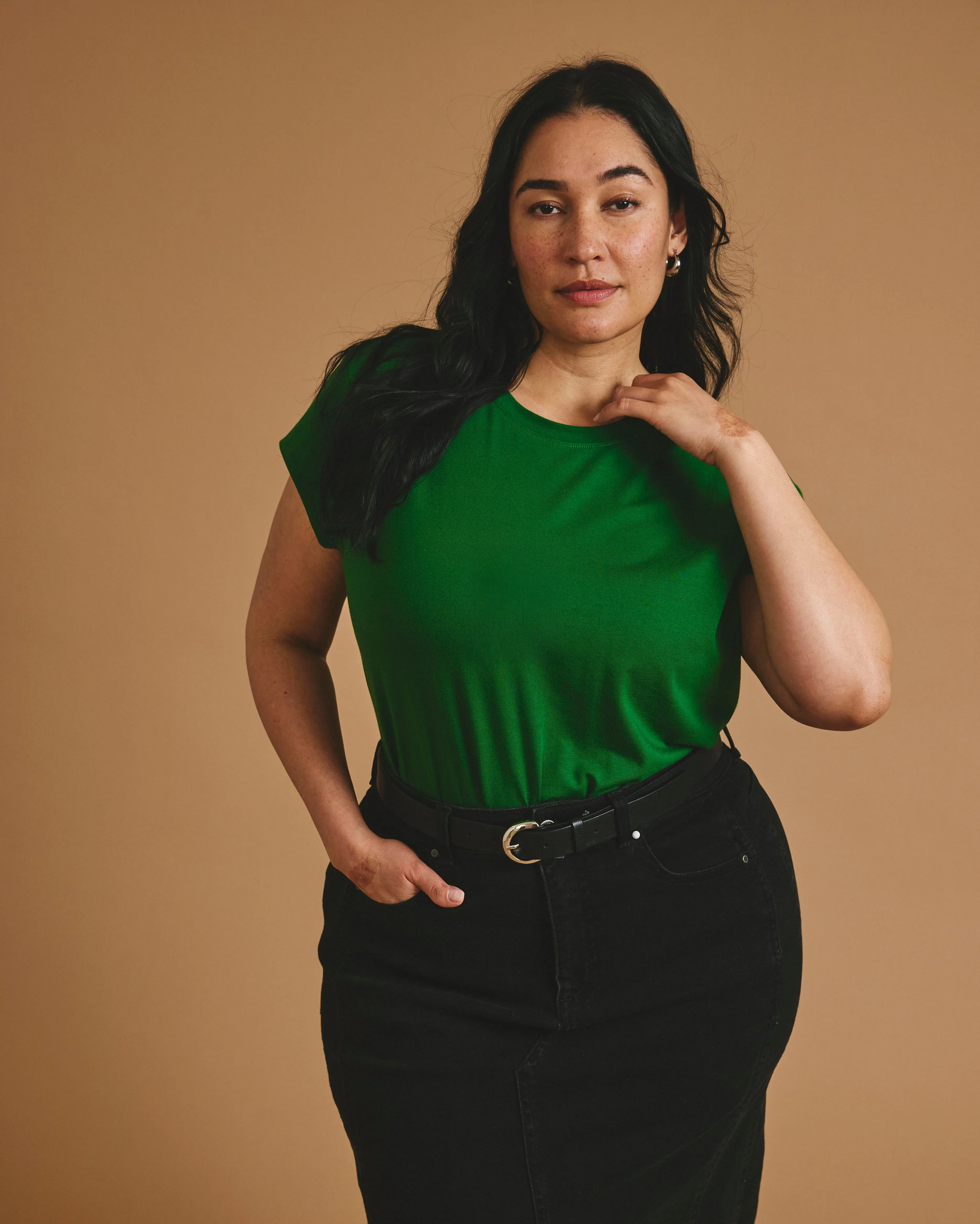 Ashley Cap Sleeve Tee - Green Park sold by Universal Standard product image thumbnail 3