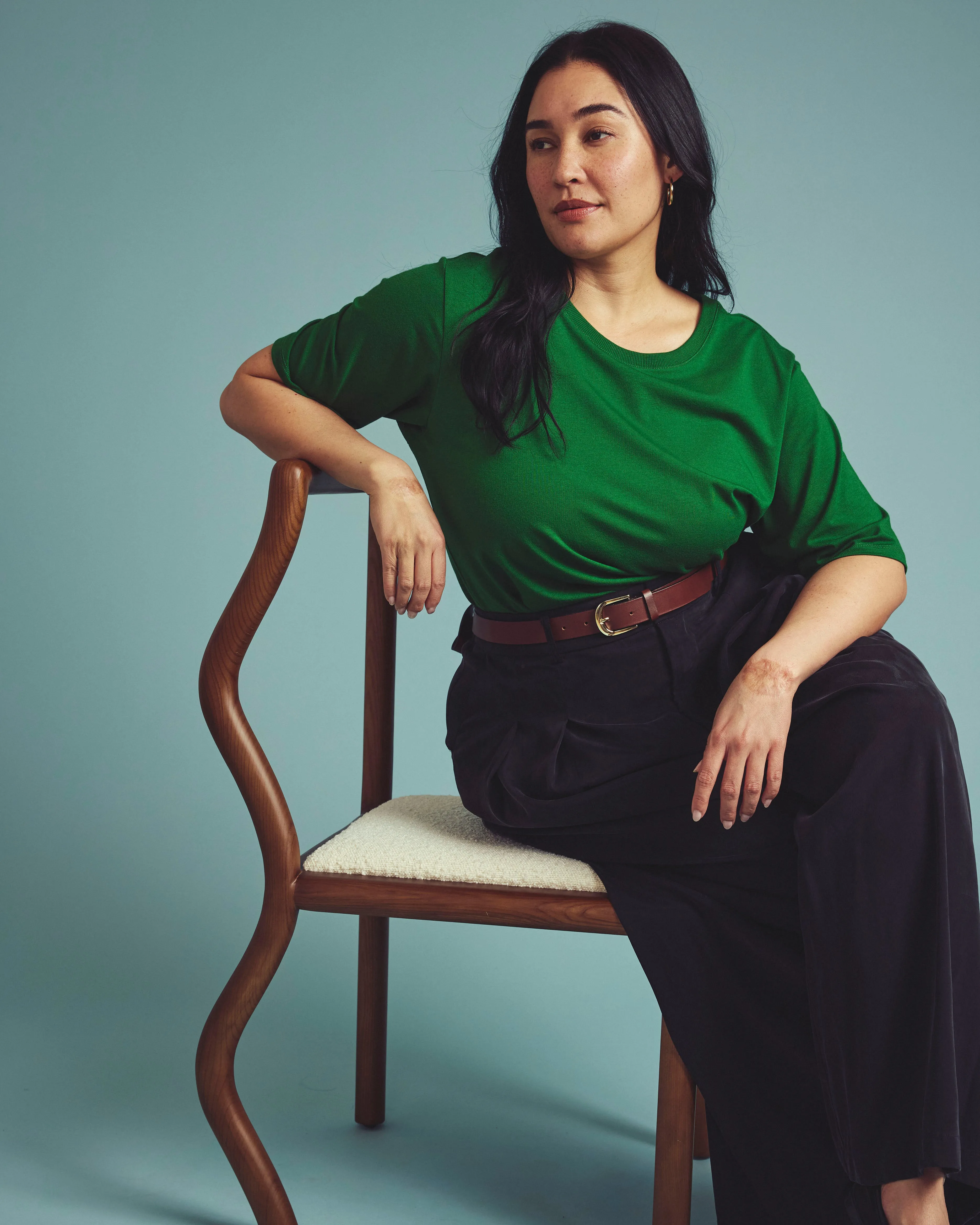 Maia Stovepipe Sleeve Tee - Green Park sold by Universal Standard product image thumbnail 3