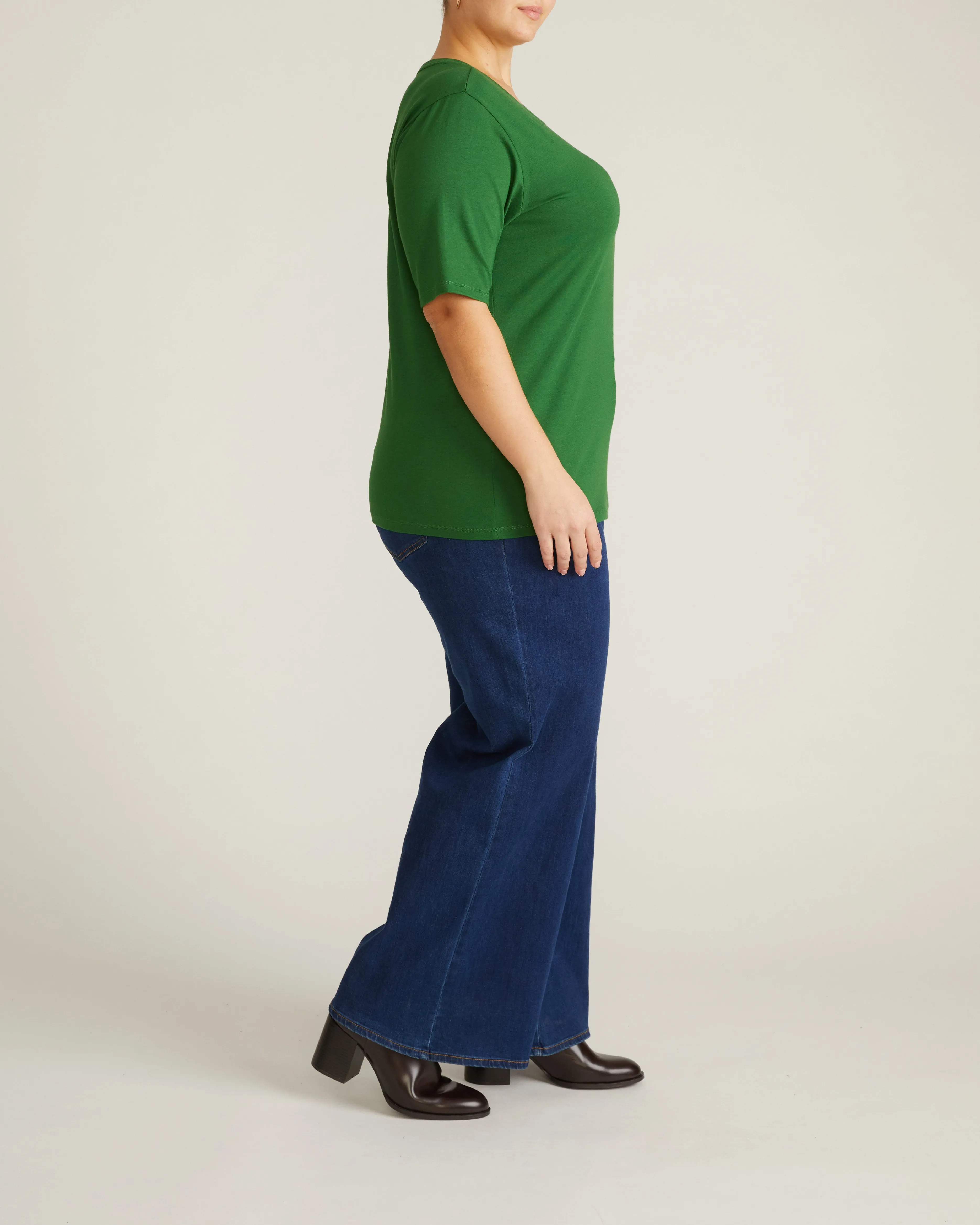 Maia Stovepipe Sleeve Tee - Green Park sold by Universal Standard product image thumbnail 4