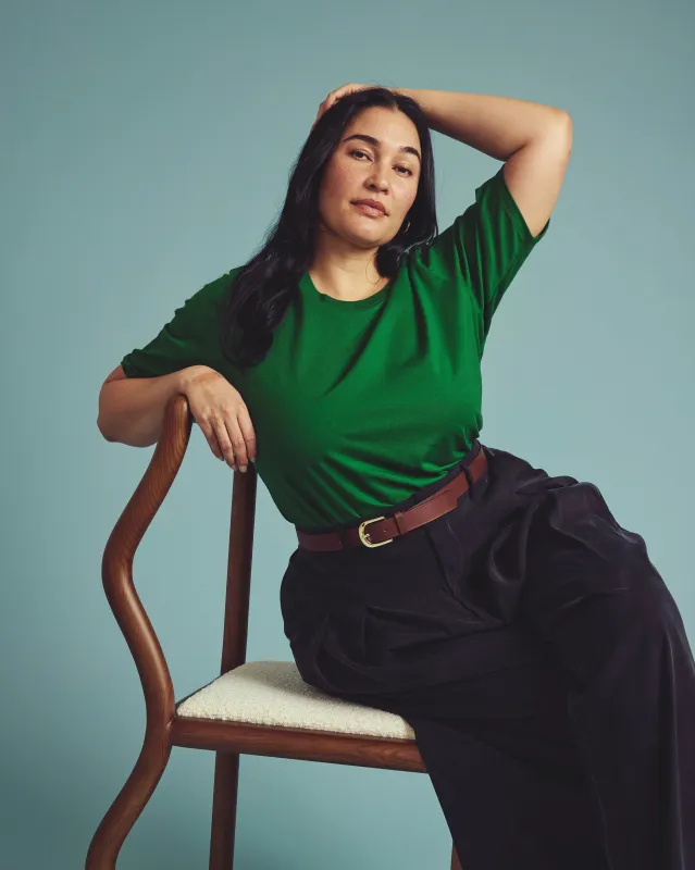 Maia Stovepipe Sleeve Tee - Green Park made by Universal Standard