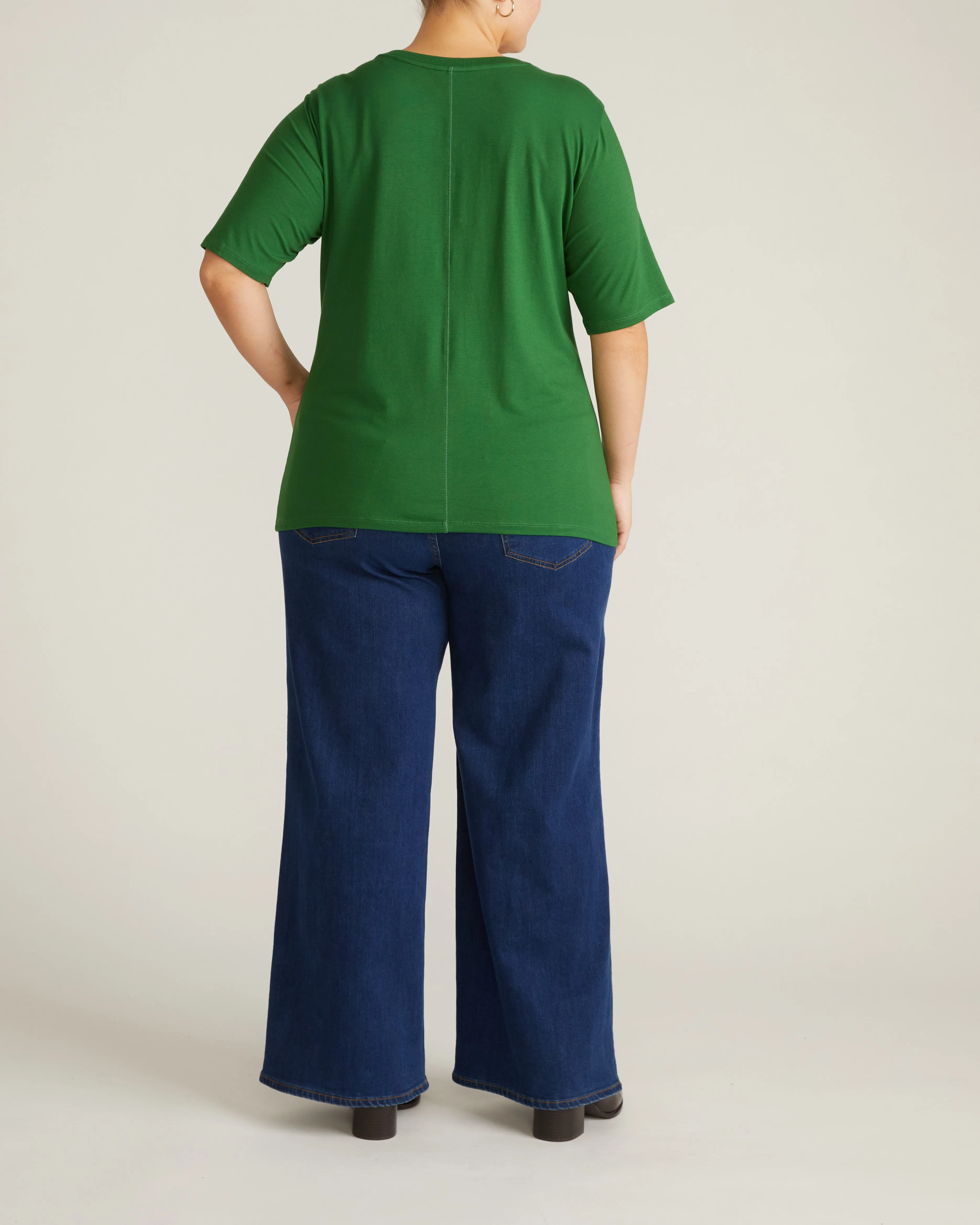 Maia Stovepipe Sleeve Tee - Green Park sold by Universal Standard product image thumbnail 5