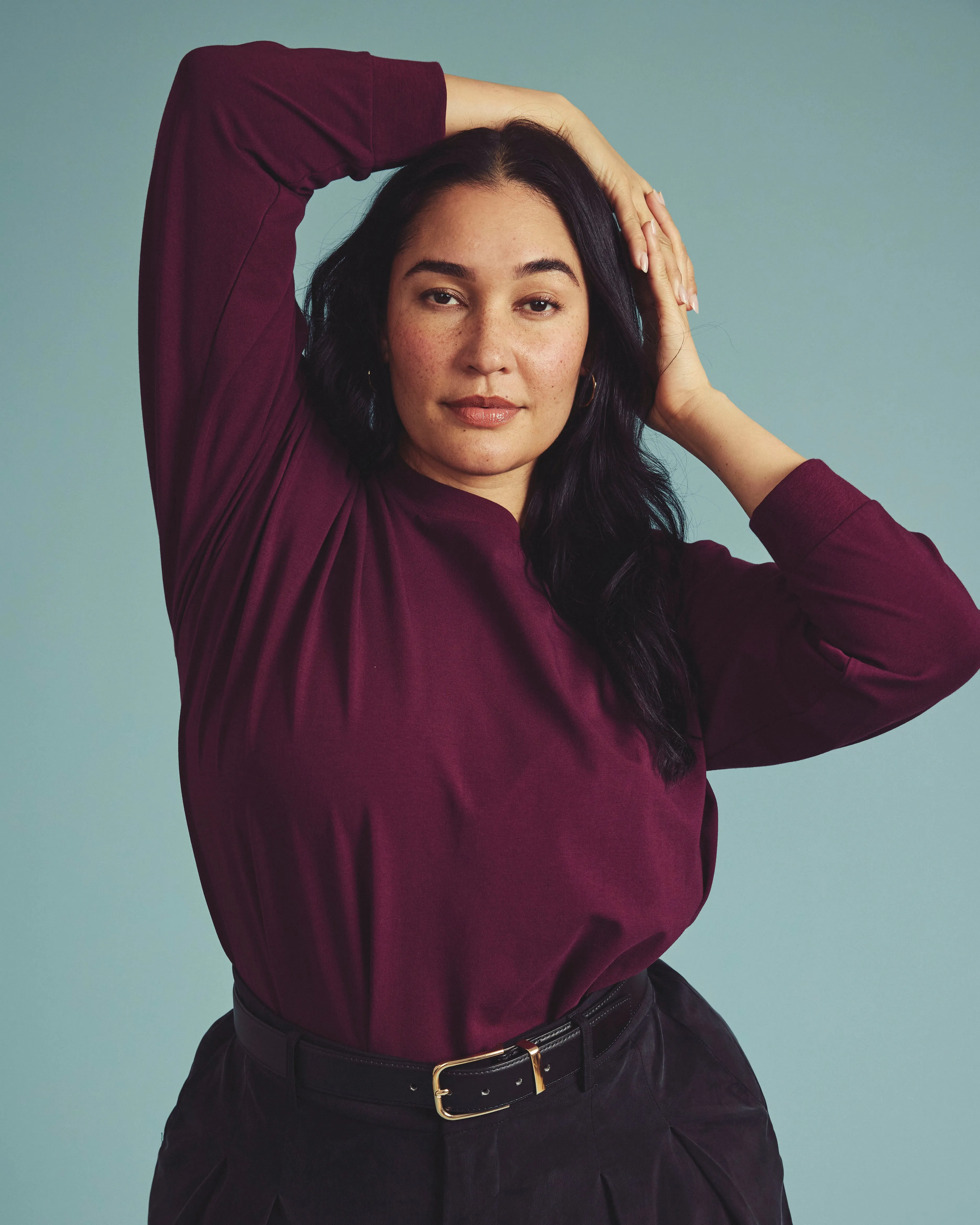 Long Sleeve Relaxed Tee - Acai sold by Universal Standard product image thumbnail 2