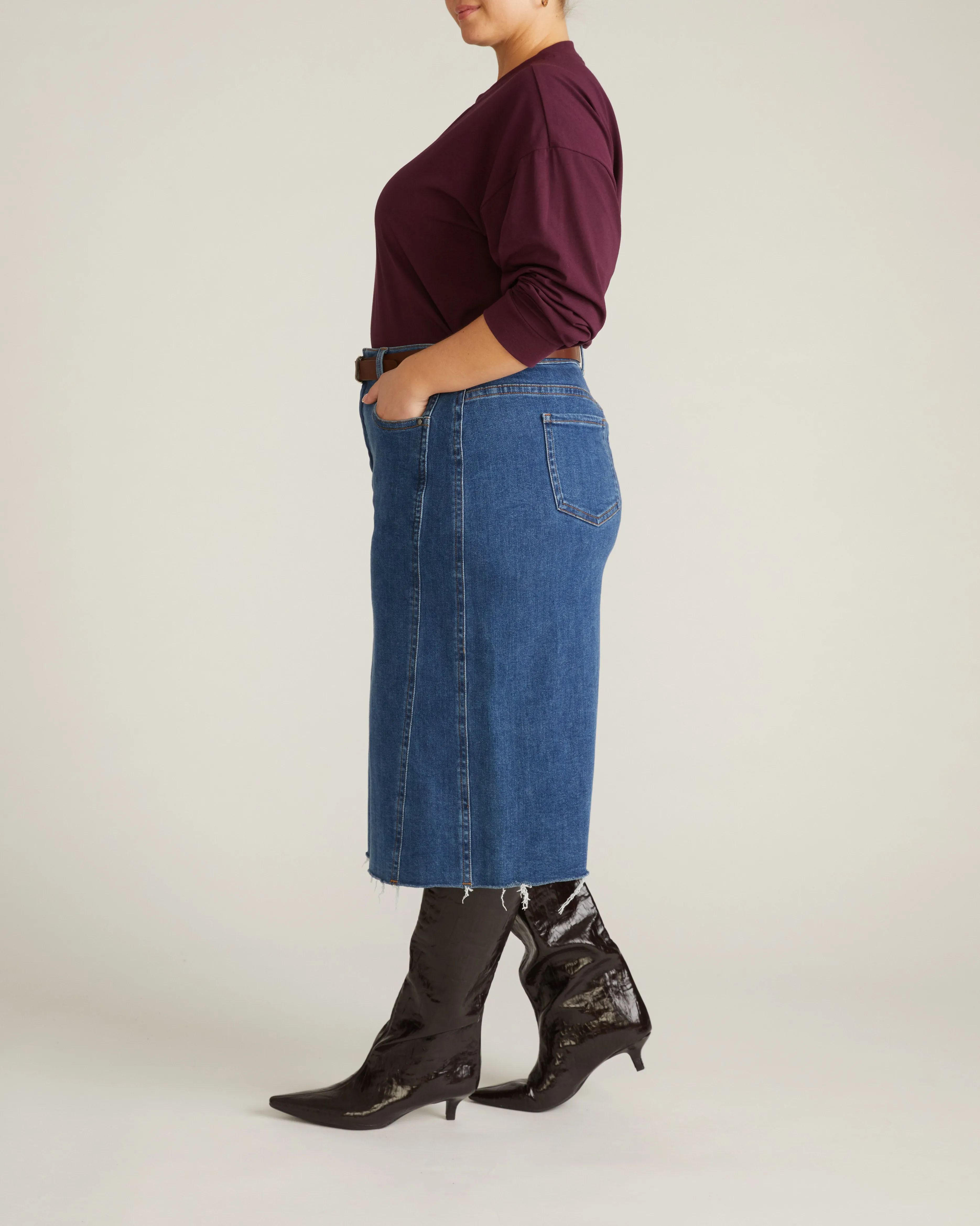 Long Sleeve Relaxed Tee - Acai sold by Universal Standard product image thumbnail 5