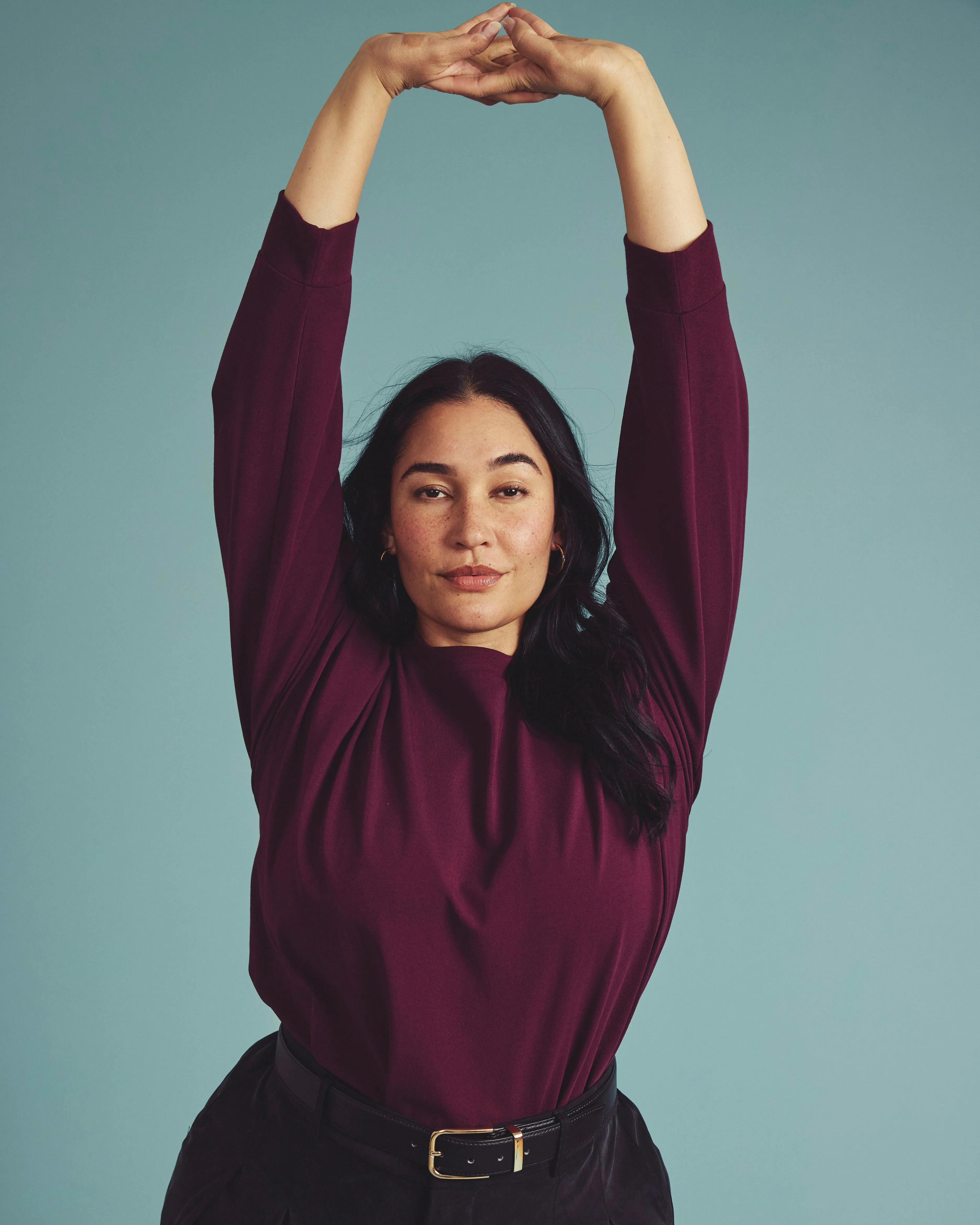 Long Sleeve Relaxed Tee - Acai sold by Universal Standard