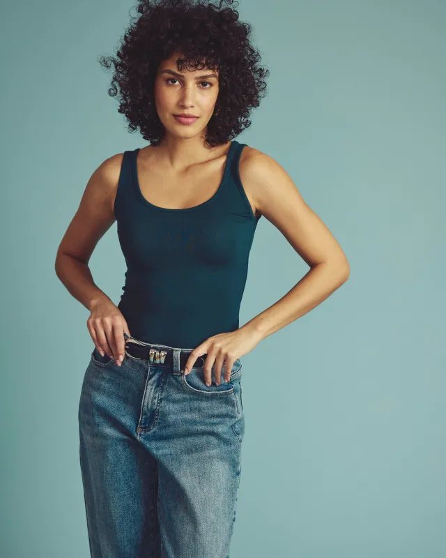 Cloud Rib Tank - Deep Sea made by Universal Standard