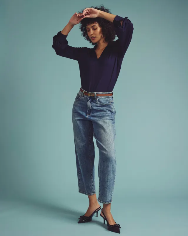 Moore Liquid Jersey Blouse - Midnight made by Universal Standard