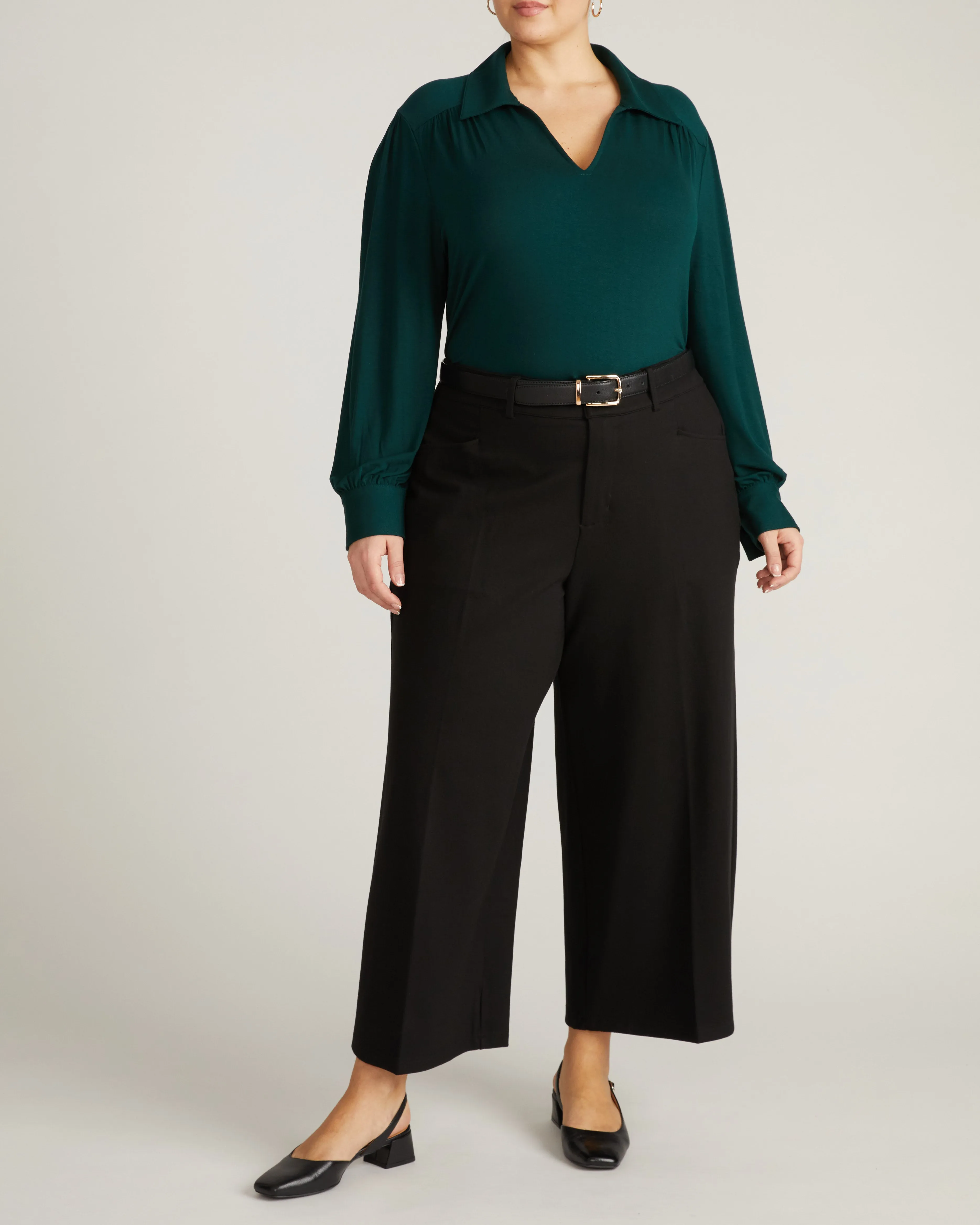 Moore Liquid Jersey Blouse - Forest Green sold by Universal Standard product image thumbnail 4