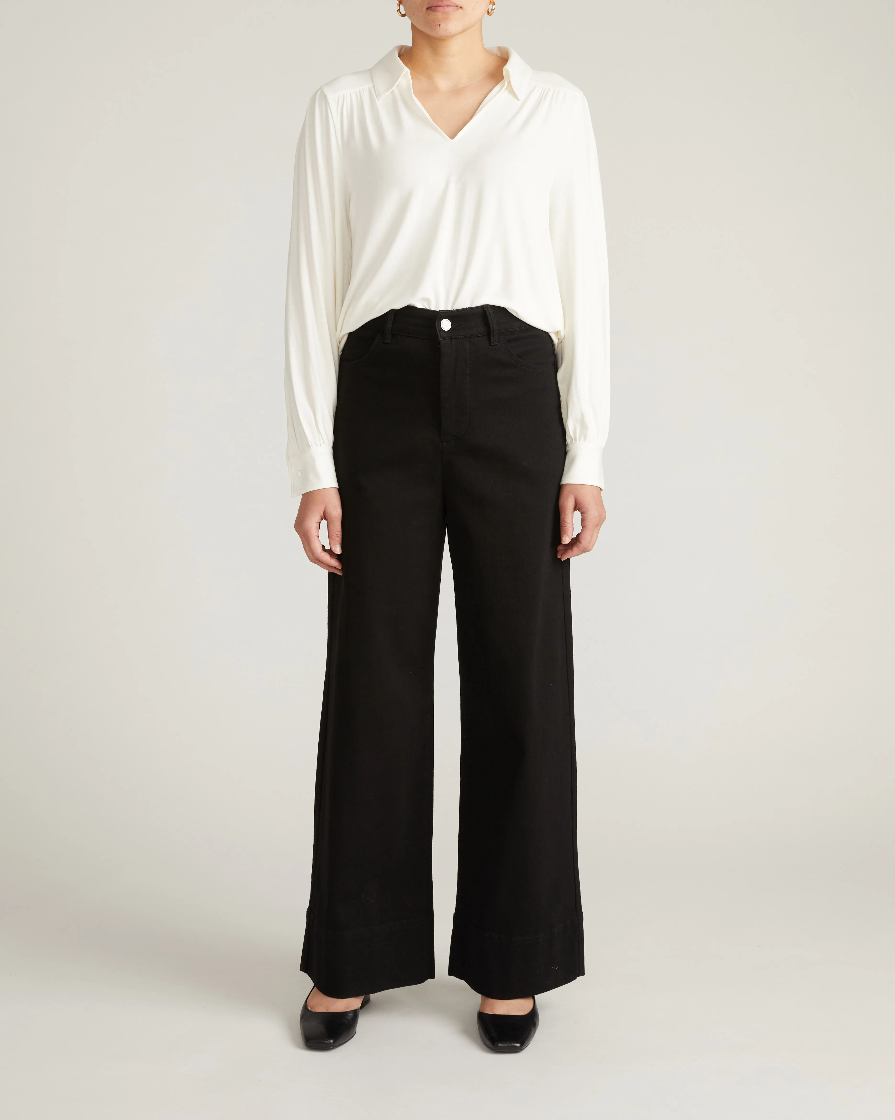 Moore Liquid Jersey Blouse - White sold by Universal Standard product image thumbnail 5