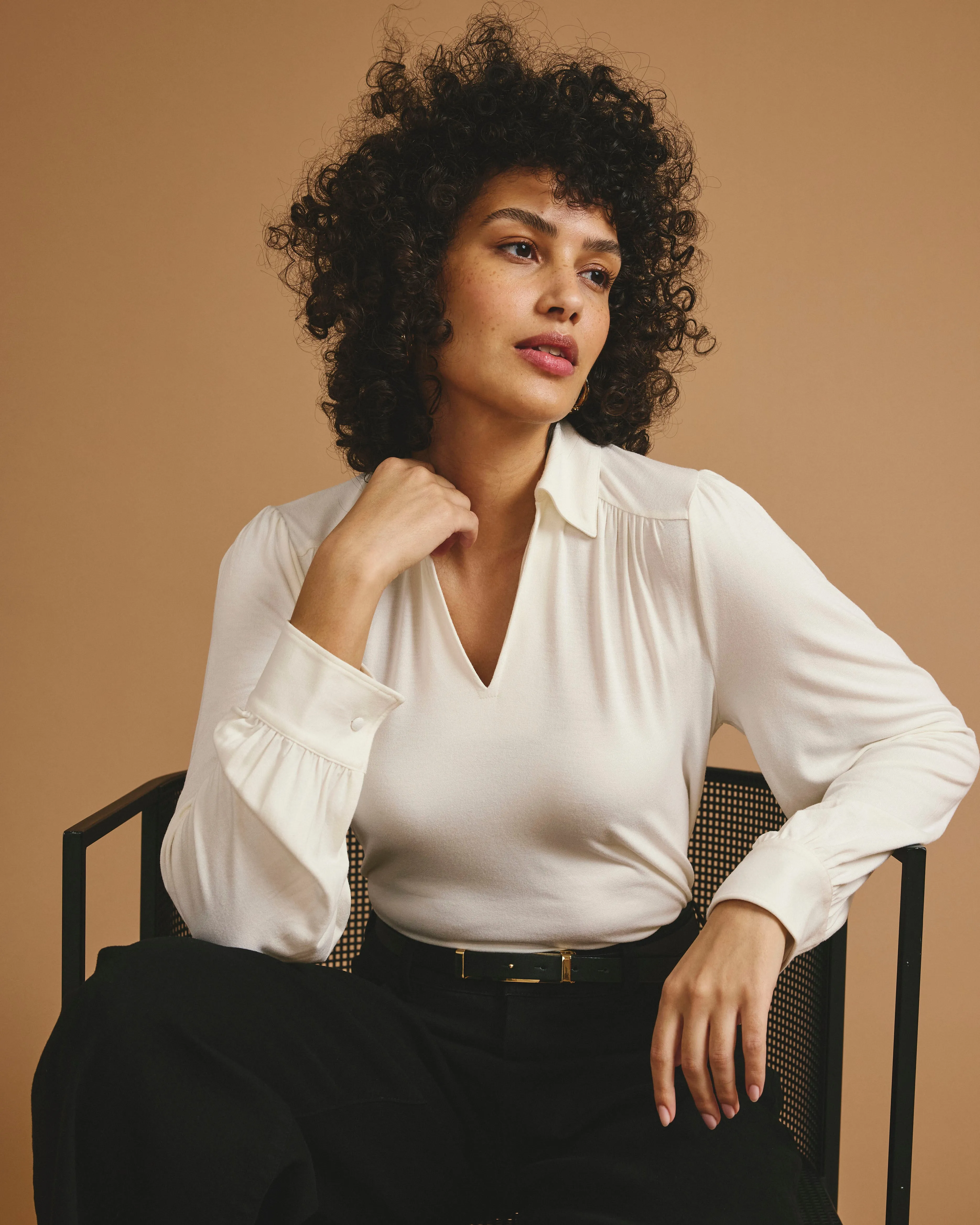 Moore Liquid Jersey Blouse - White sold by Universal Standard product image thumbnail 2